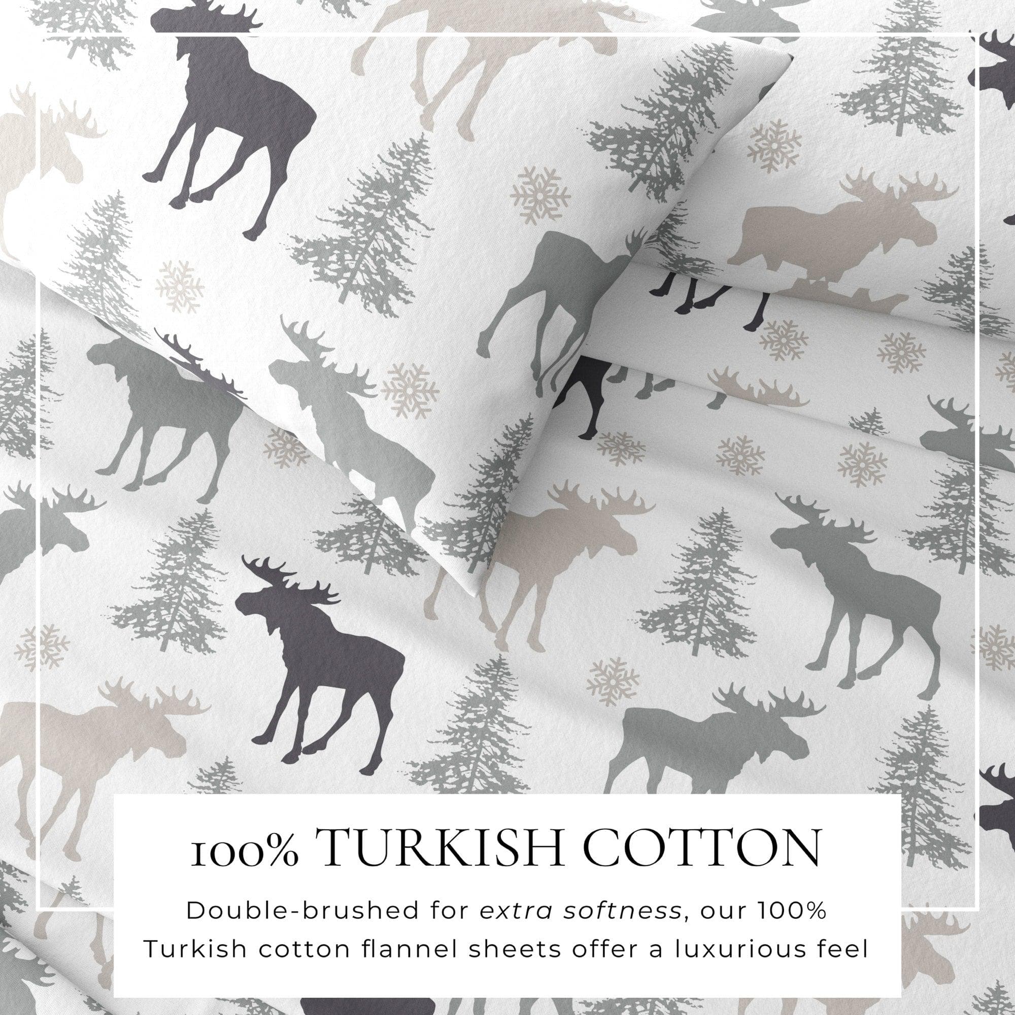 4-Piece Turkish Cotton Flannel Sheet Set - Stratton Collection - Image 27