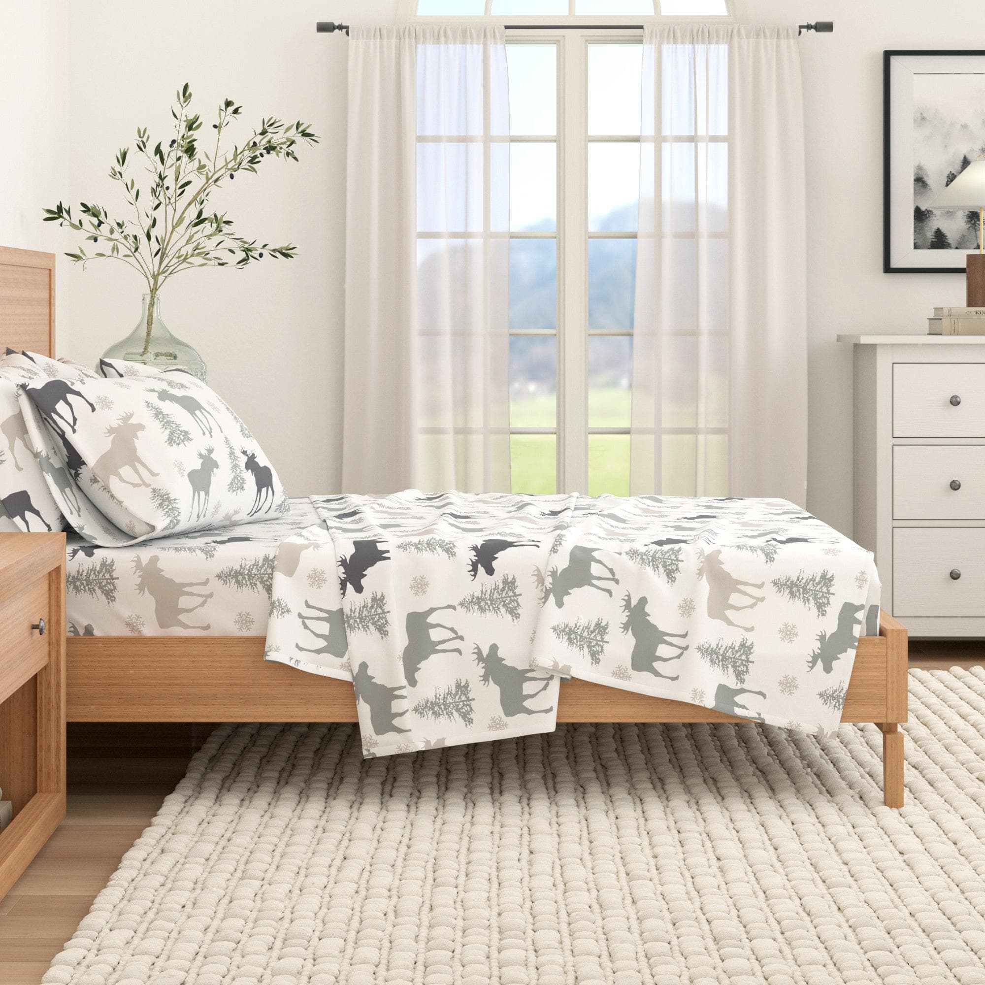 4-Piece Turkish Cotton Flannel Sheet Set - Stratton Collection - Image 30
