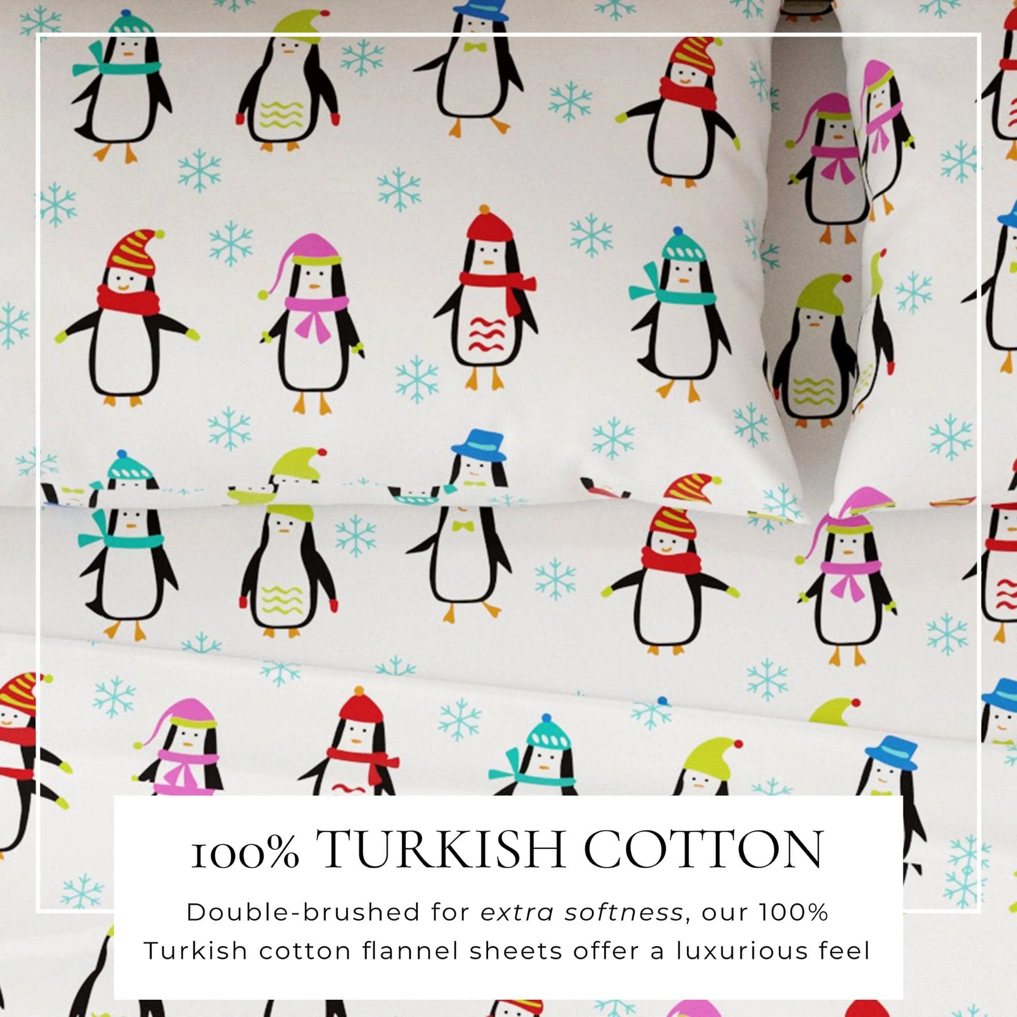 4-Piece Turkish Cotton Flannel Sheet Set - Stratton Collection - Image 33
