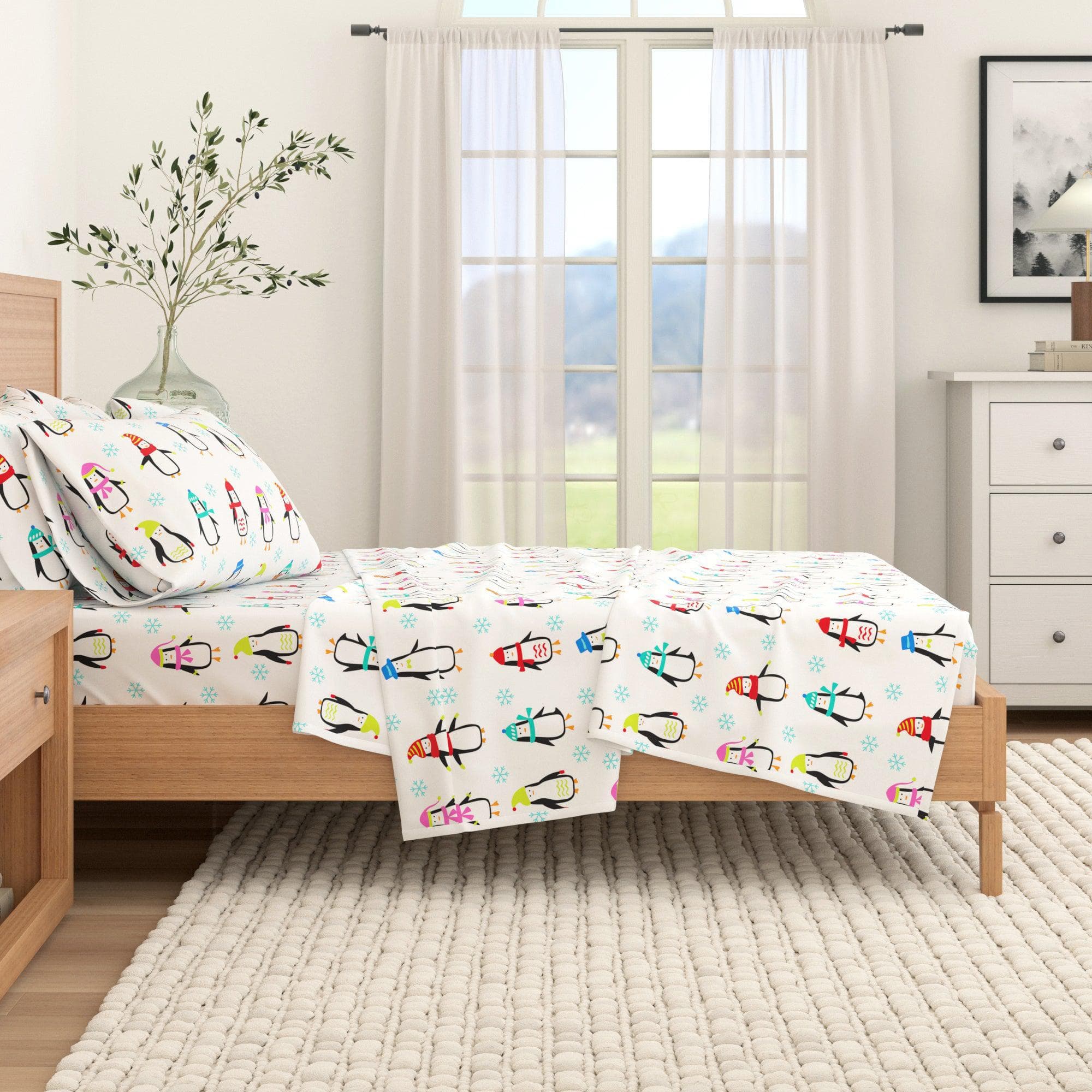 4-Piece Turkish Cotton Flannel Sheet Set - Stratton Collection - Image 36