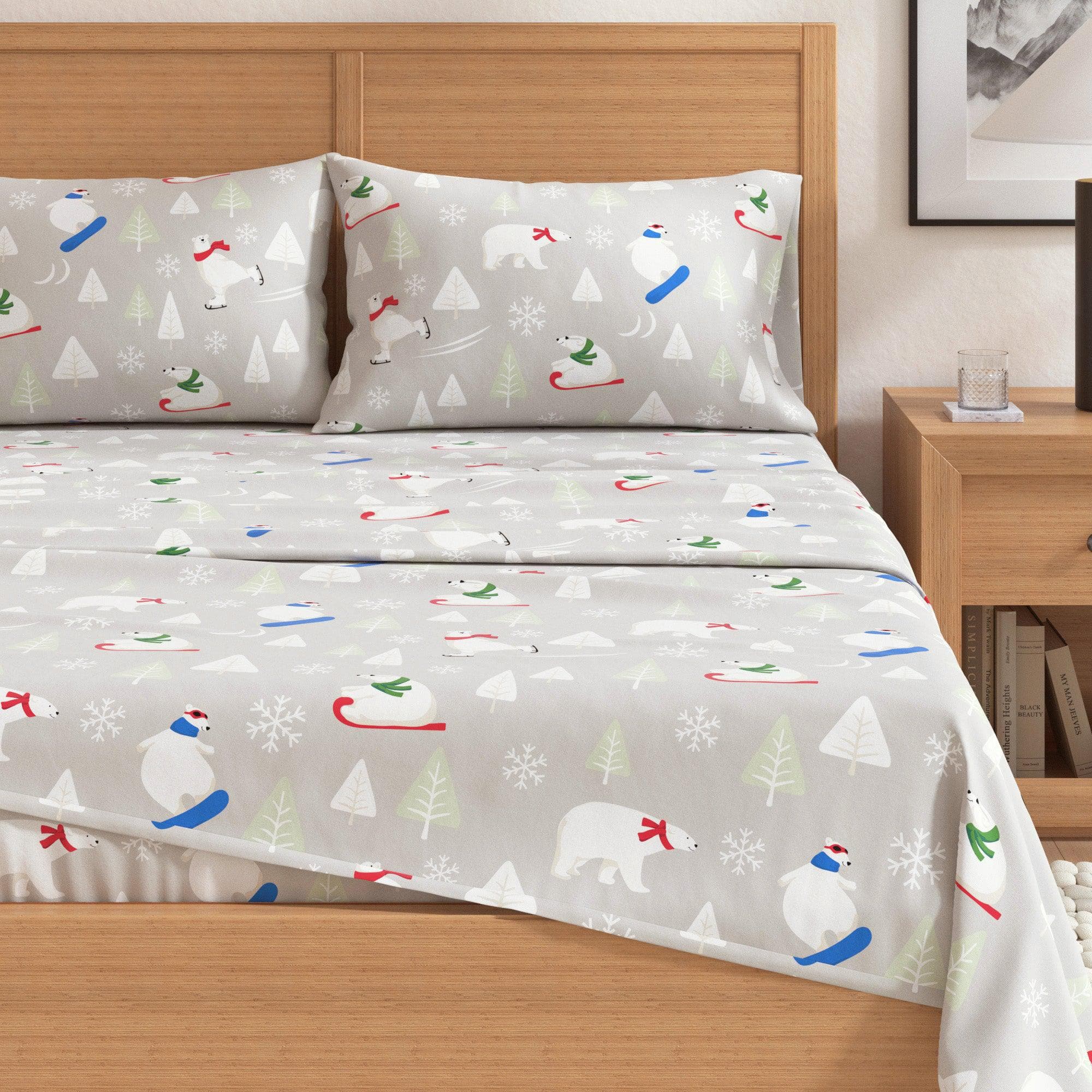 4-Piece Turkish Cotton Flannel Sheet Set - Stratton Collection - Image 38
