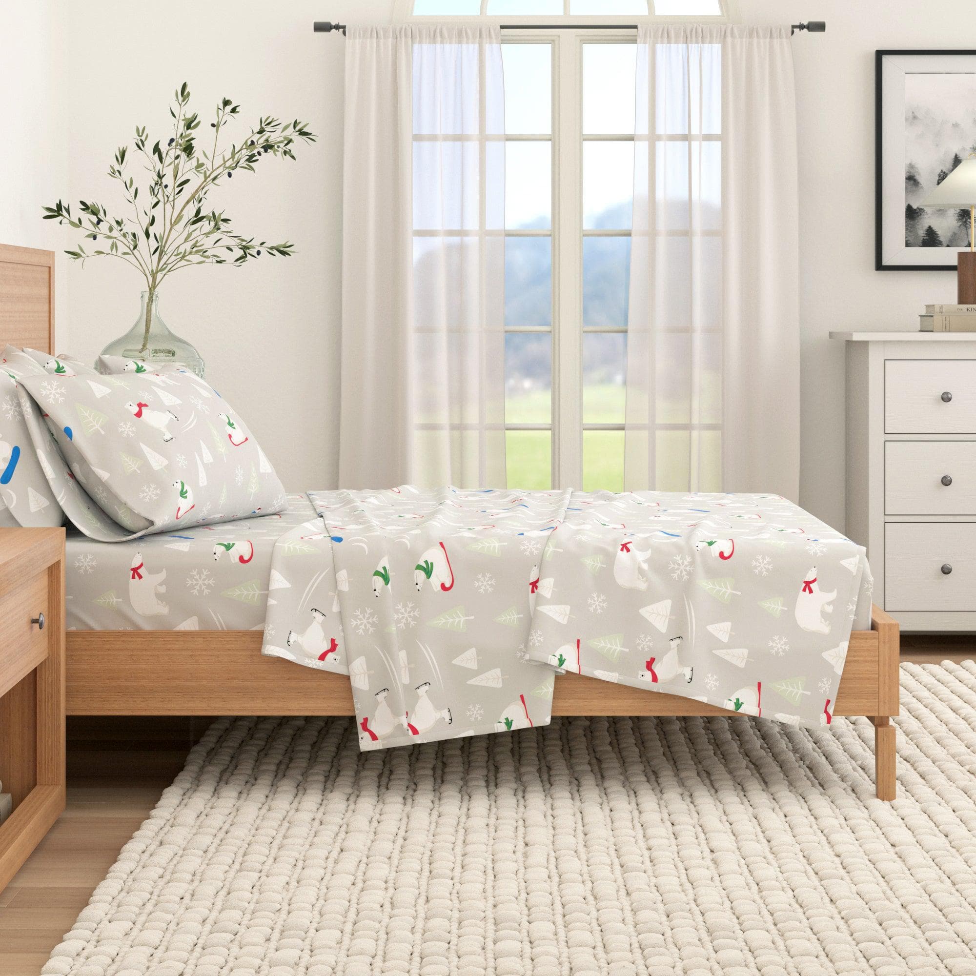 4-Piece Turkish Cotton Flannel Sheet Set - Stratton Collection - Image 42
