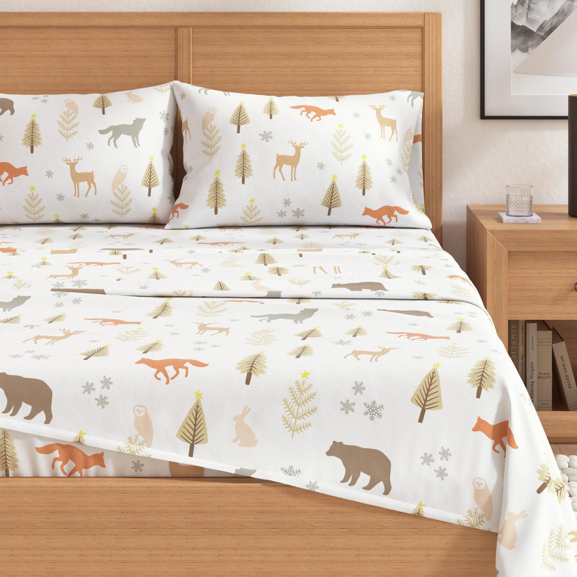 4-Piece Turkish Cotton Flannel Sheet Set - Stratton Collection - Image 44