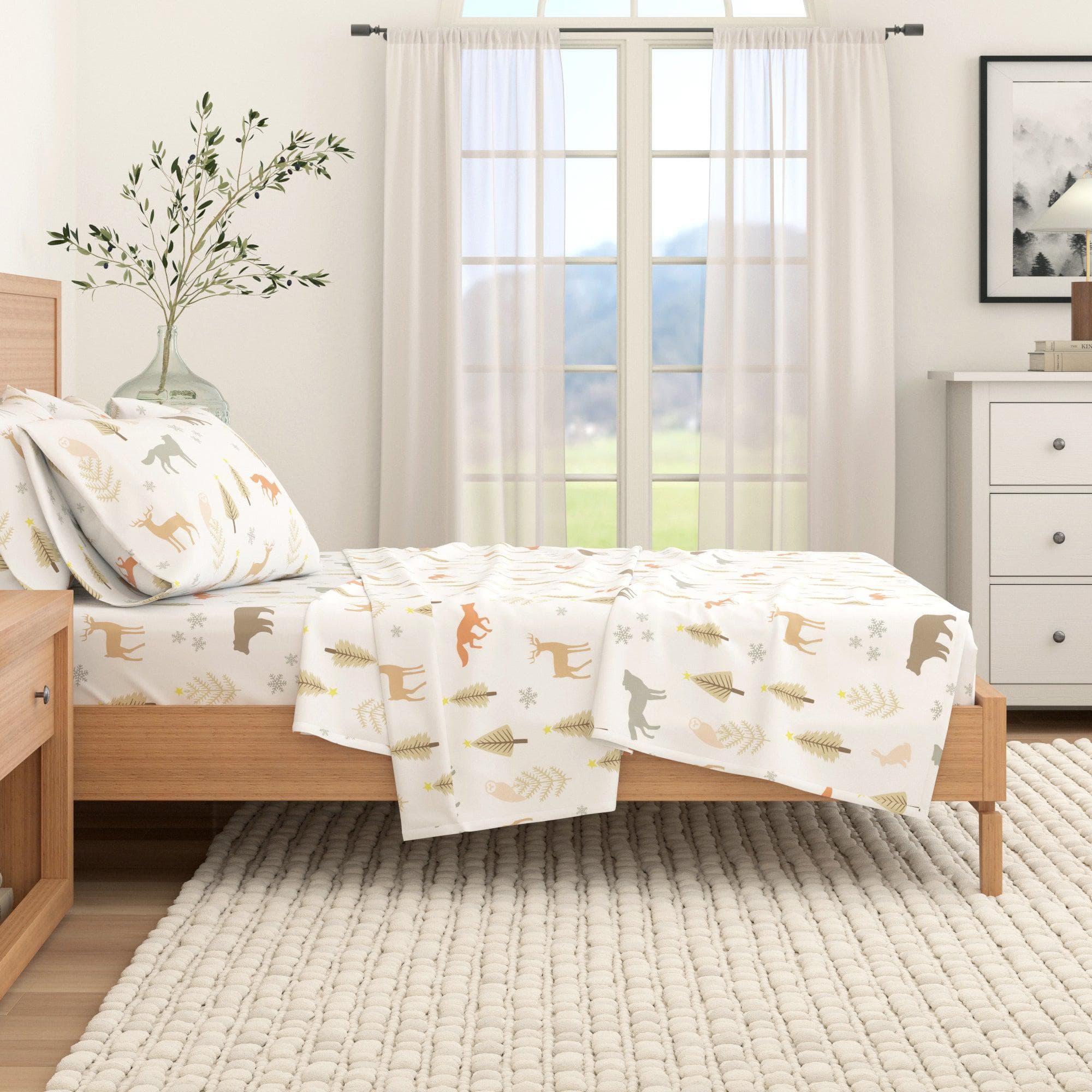 4-Piece Turkish Cotton Flannel Sheet Set - Stratton Collection - Image 48