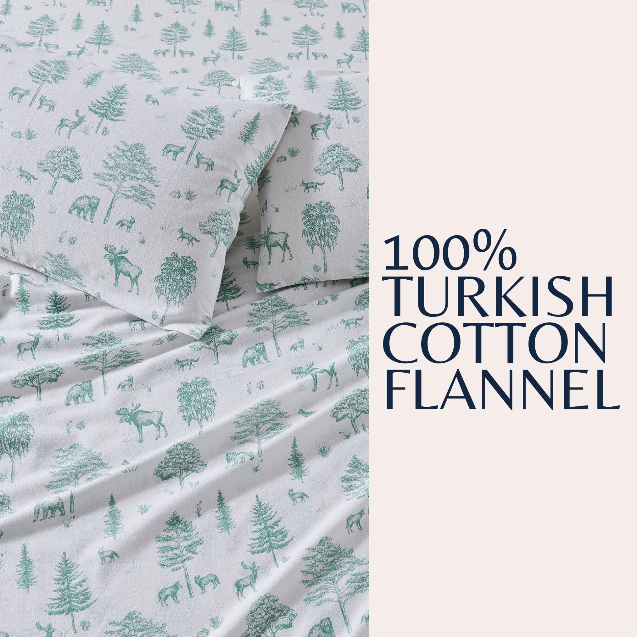 4-Piece Turkish Cotton Flannel Sheet Set - Stratton Collection - Image 5