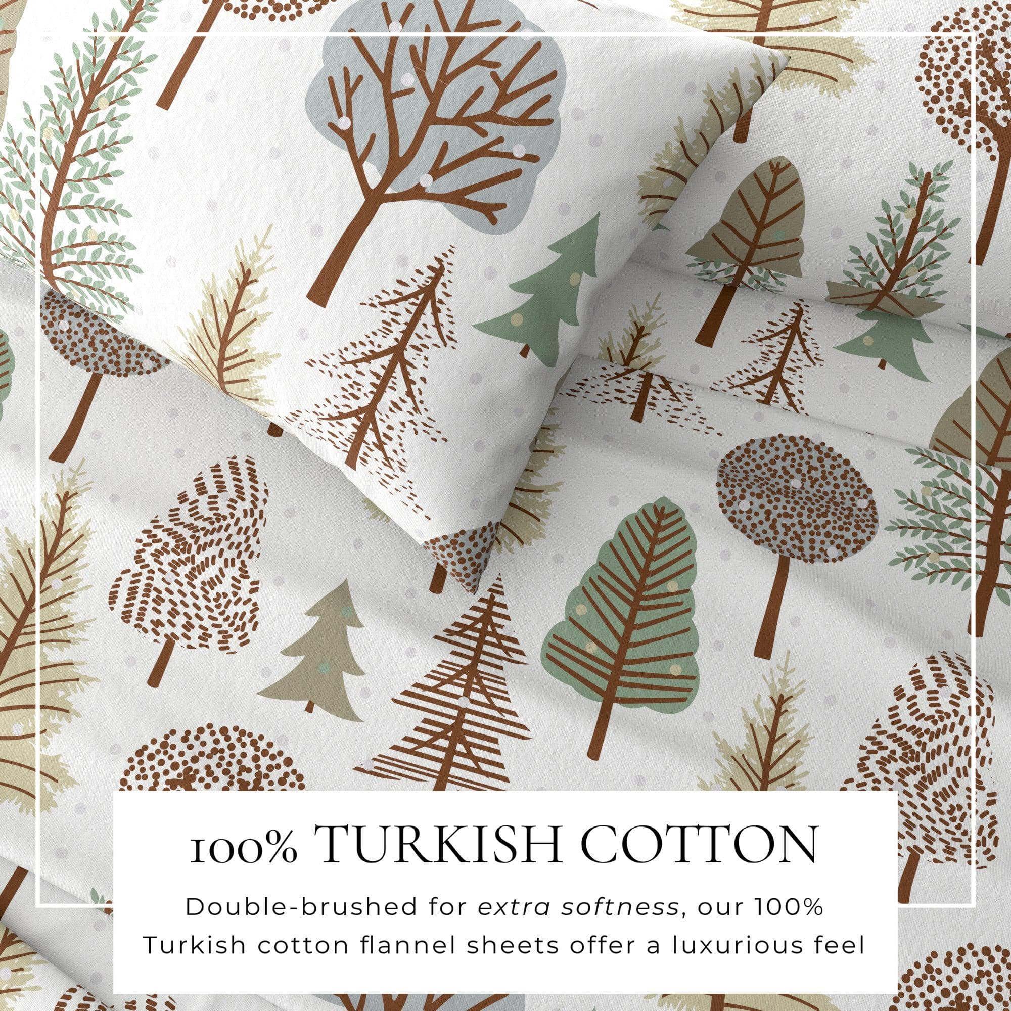4-Piece Turkish Cotton Flannel Sheet Set - Stratton Collection - Image 57