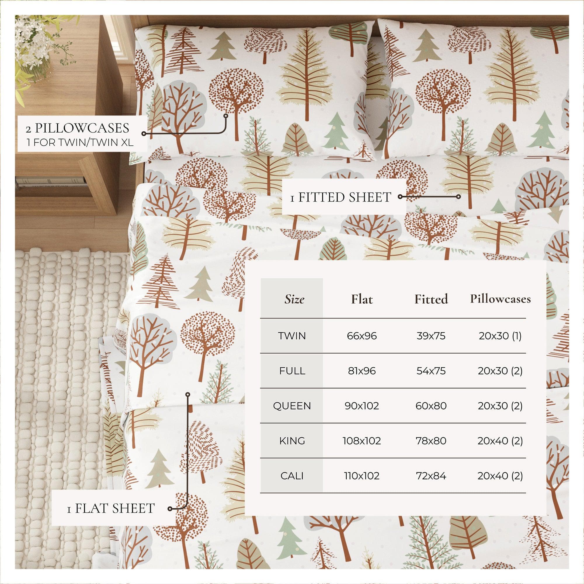 4-Piece Turkish Cotton Flannel Sheet Set - Stratton Collection - Image 58
