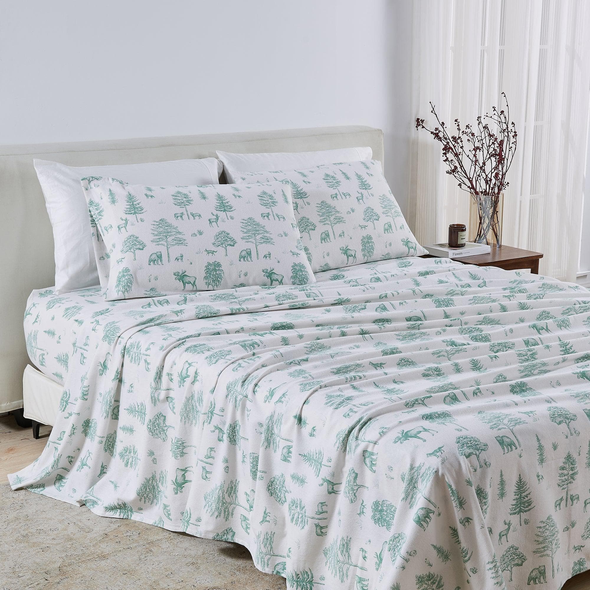4-Piece Turkish Cotton Flannel Sheet Set - Stratton Collection - Image 6