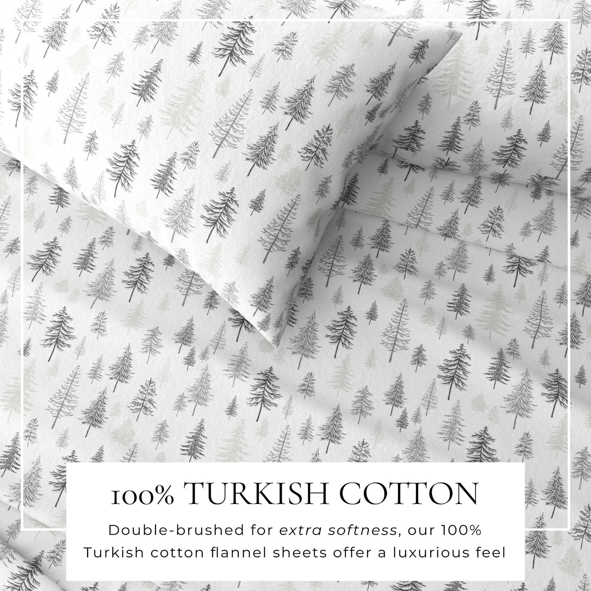 4-Piece Turkish Cotton Flannel Sheet Set - Stratton Collection - Image 63