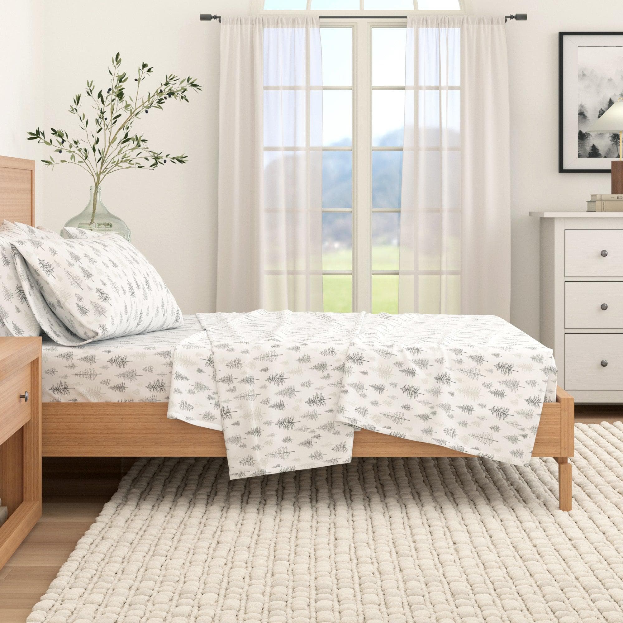 4-Piece Turkish Cotton Flannel Sheet Set - Stratton Collection - Image 66