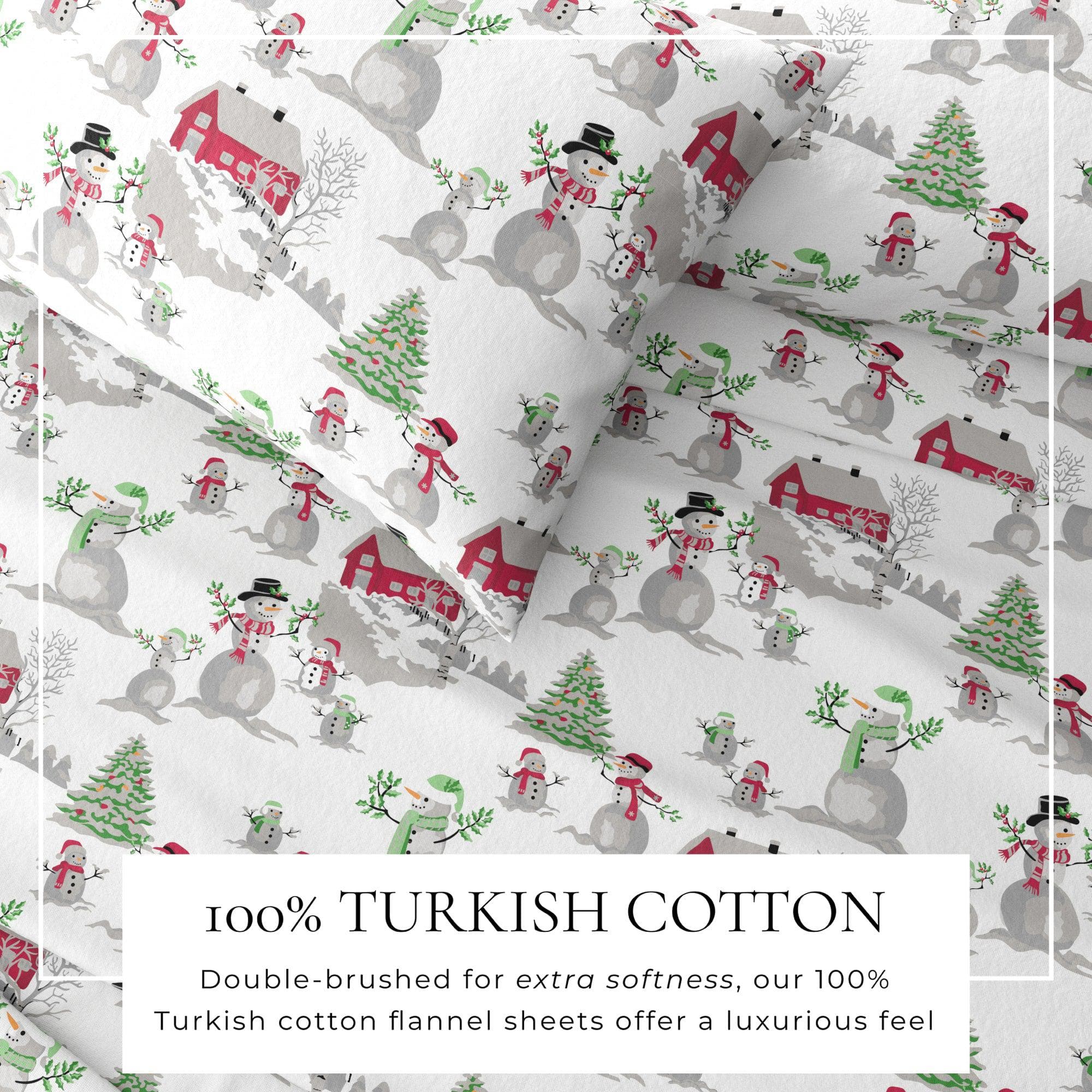 4-Piece Turkish Cotton Flannel Sheet Set - Stratton Collection - Image 69