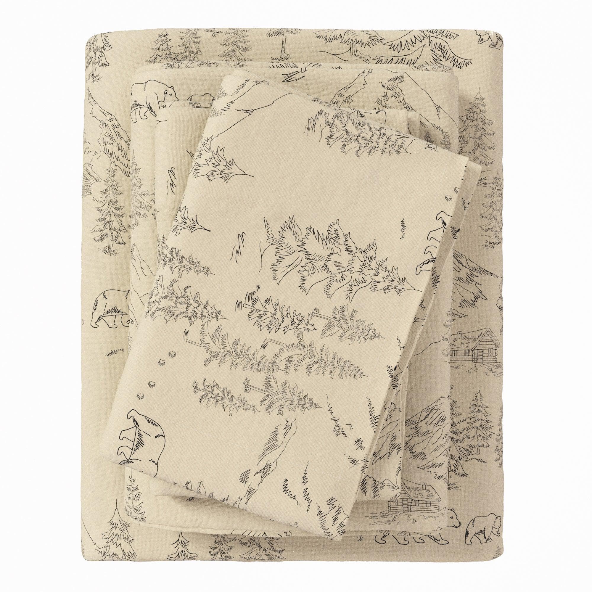4-Piece Turkish Cotton Flannel Sheet Set - Stratton Collection - Image 7