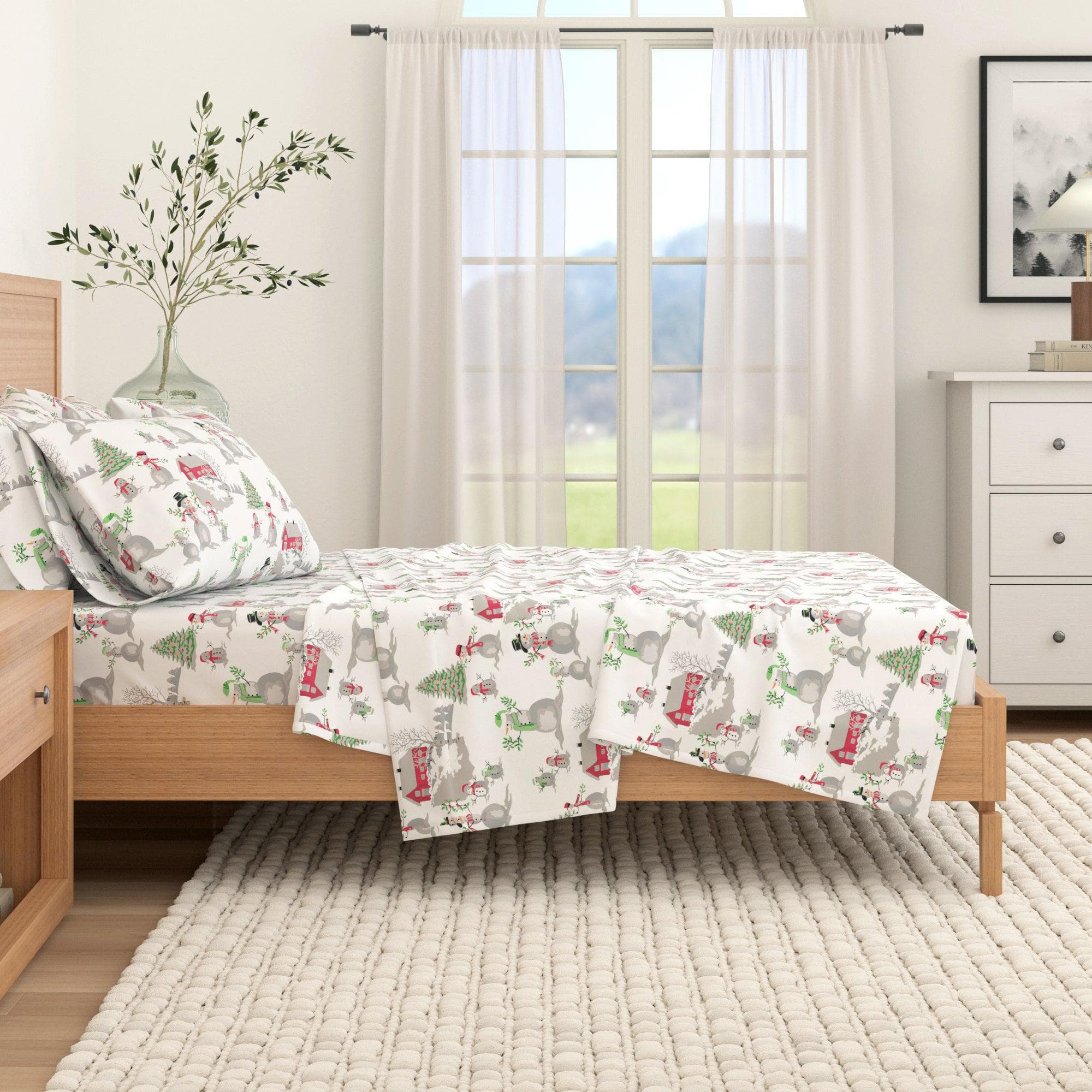 4-Piece Turkish Cotton Flannel Sheet Set - Stratton Collection - Image 72