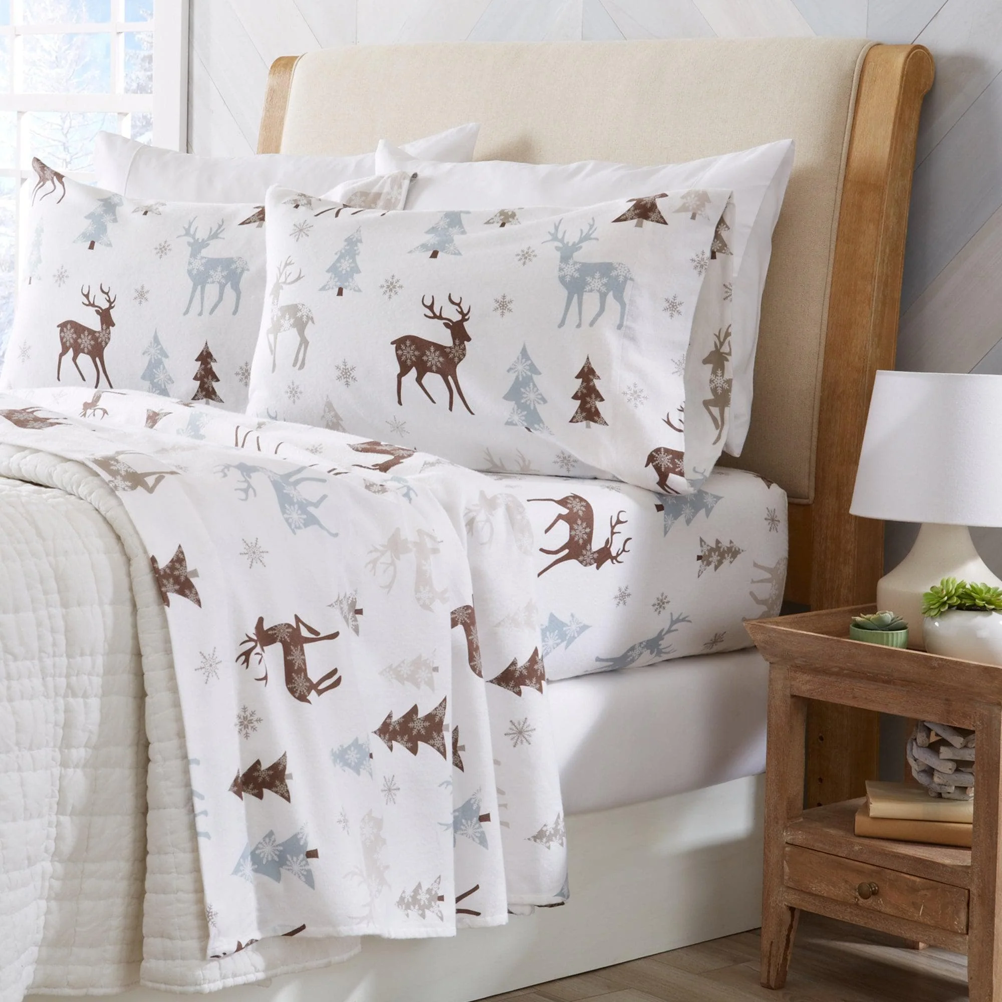 4-Piece Turkish Cotton Flannel Sheet Set - Stratton Collection - Image 74
