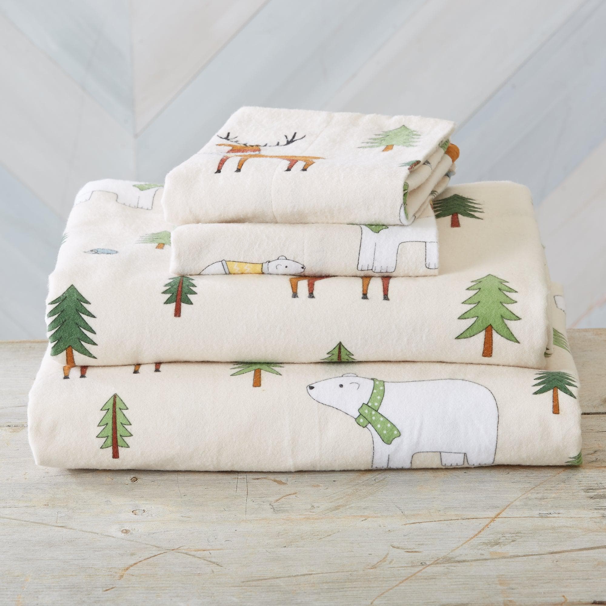 4-Piece Turkish Cotton Flannel Sheet Set - Stratton Collection - Image 77
