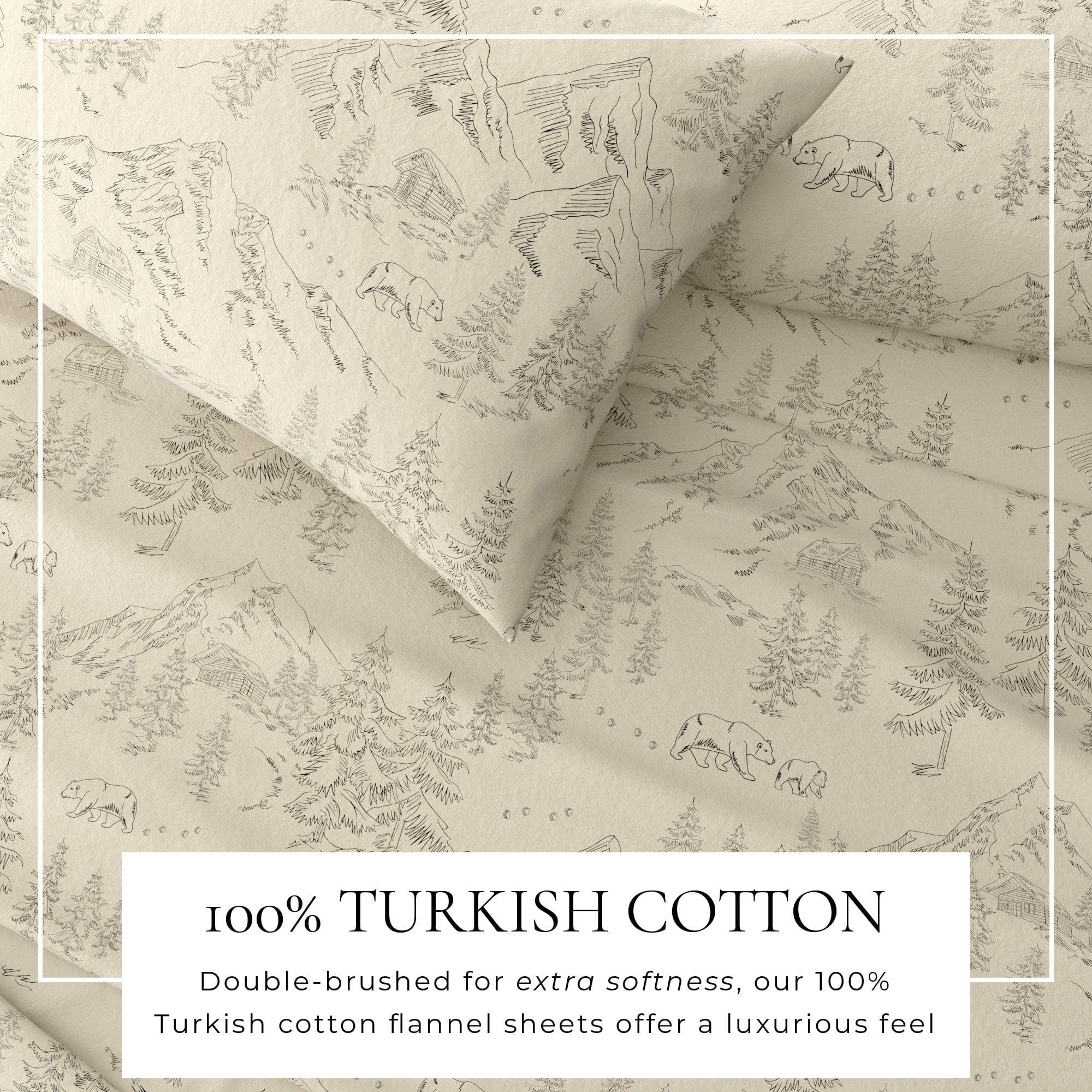 4-Piece Turkish Cotton Flannel Sheet Set - Stratton Collection - Image 9