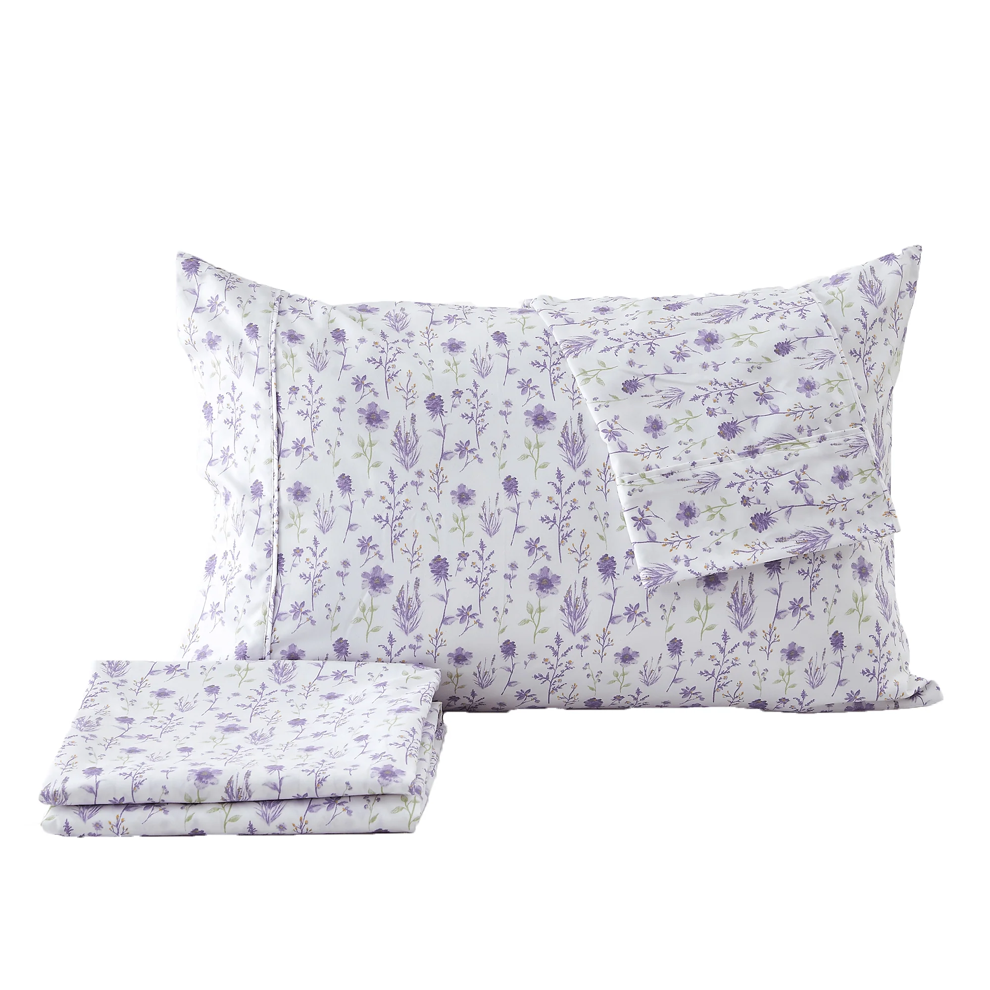 4 Piece Watercolor Floral Microfiber Sheet - Delia Collection - Image 14
