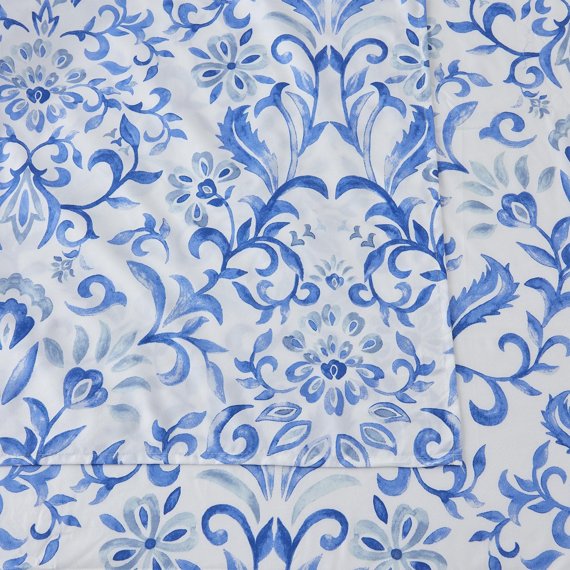 4 Piece Watercolor Floral Microfiber Sheet - Delia Collection - Image 20