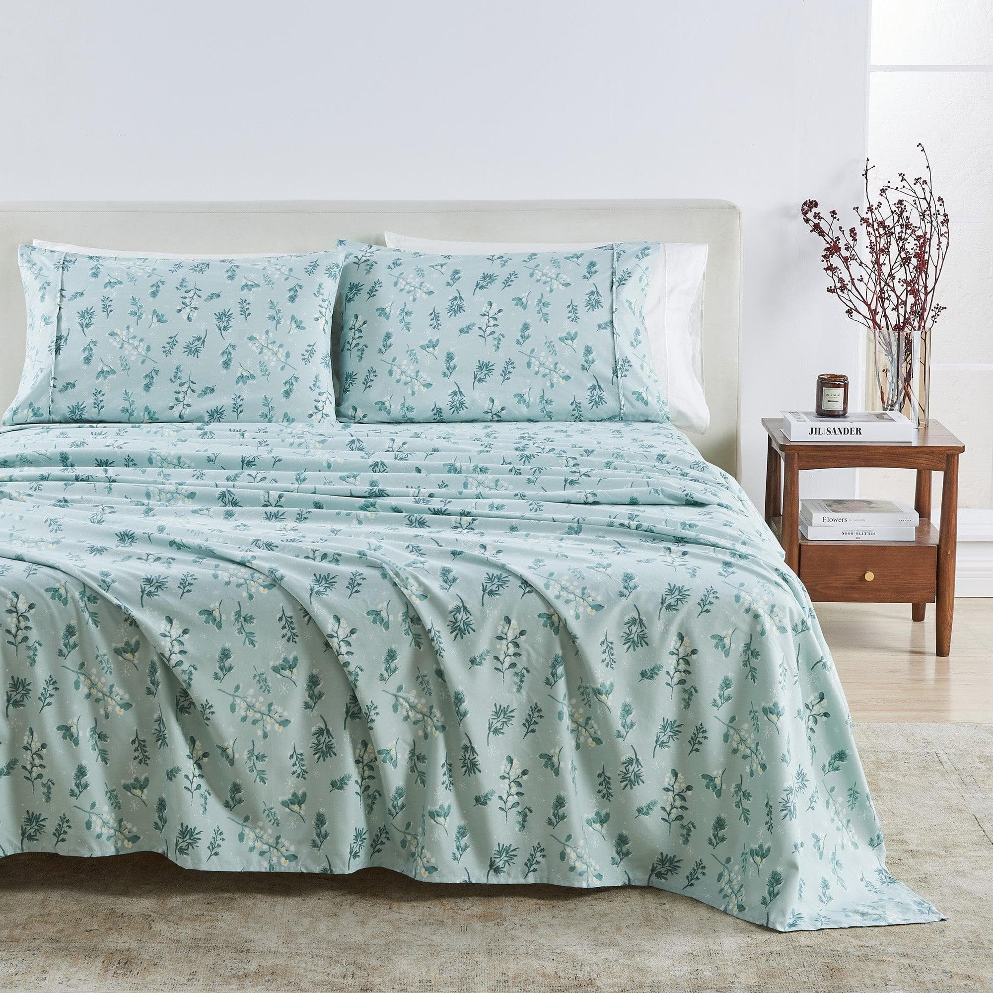 4 Piece Watercolor Floral Microfiber Sheet - Delia Collection - Image 26