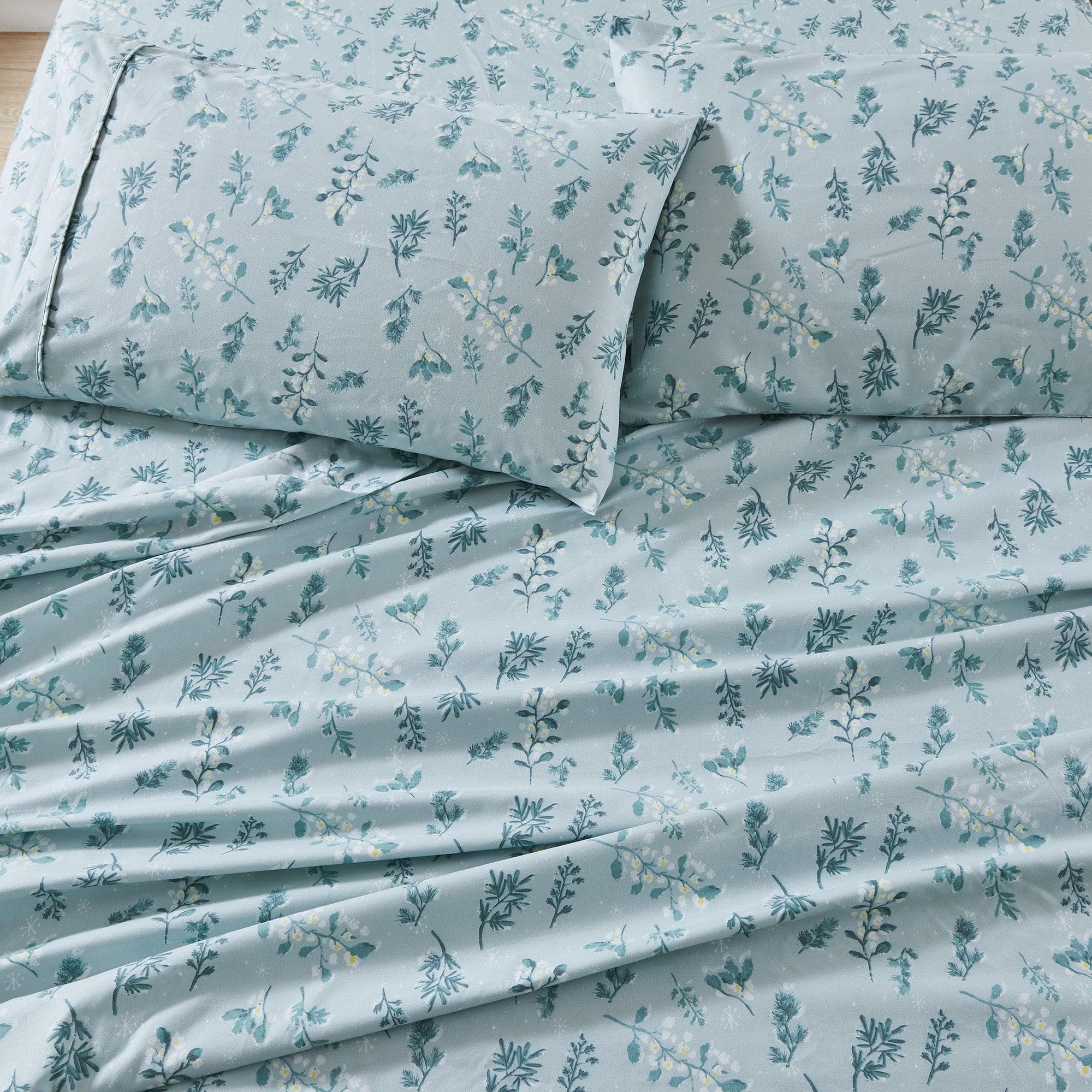 4 Piece Watercolor Floral Microfiber Sheet - Delia Collection - Image 30
