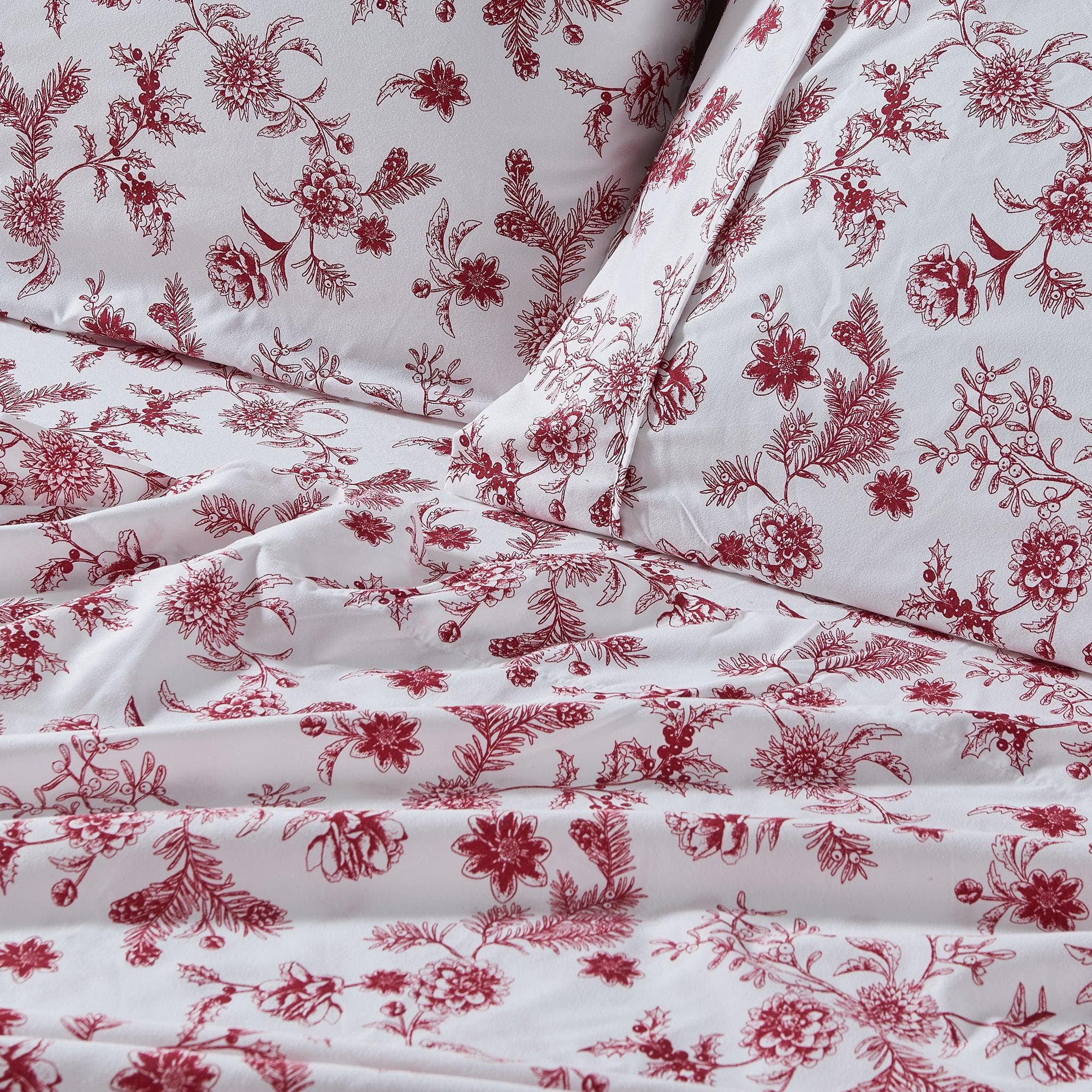 4 Piece Watercolor Floral Microfiber Sheet - Delia Collection - Image 33