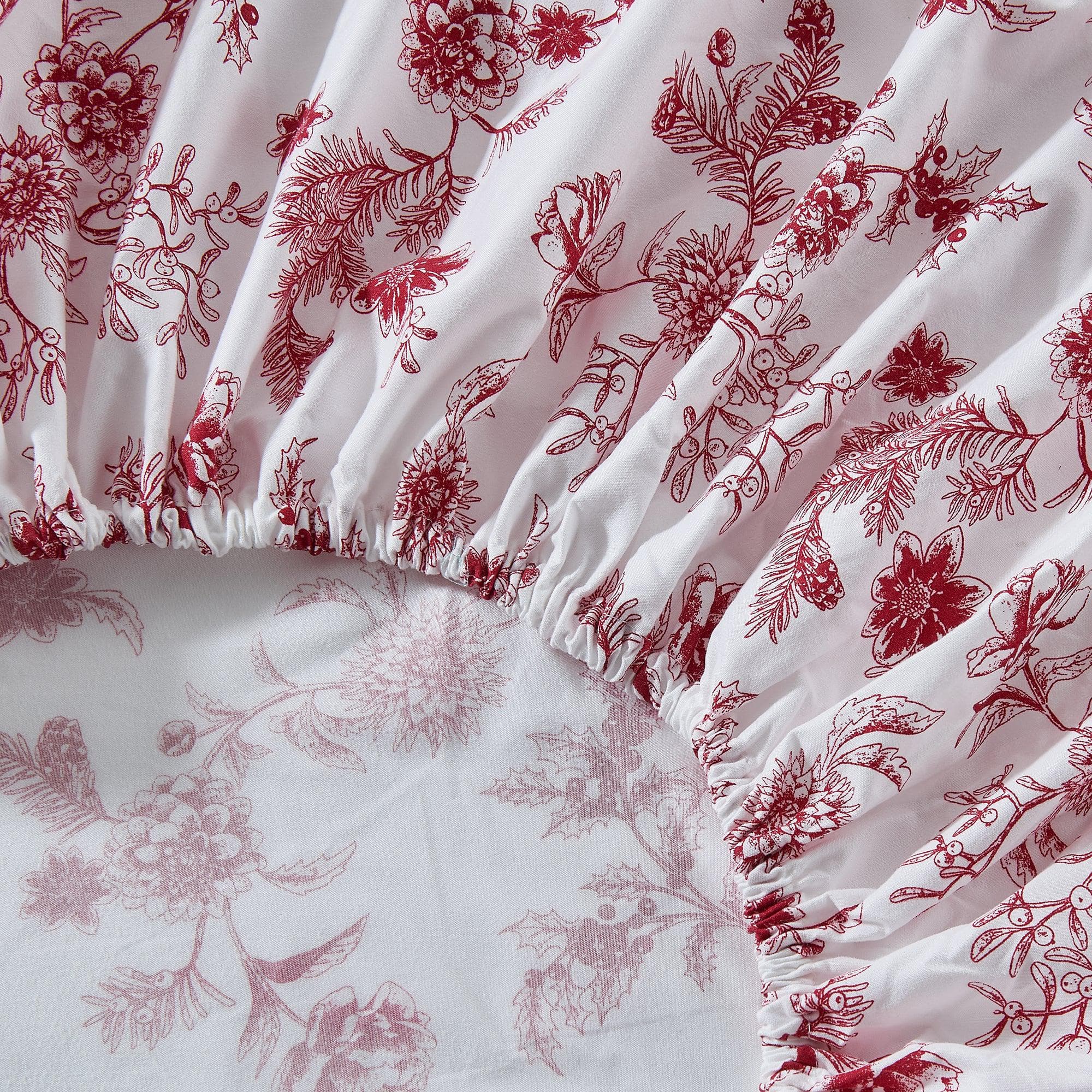4 Piece Watercolor Floral Microfiber Sheet - Delia Collection - Image 35