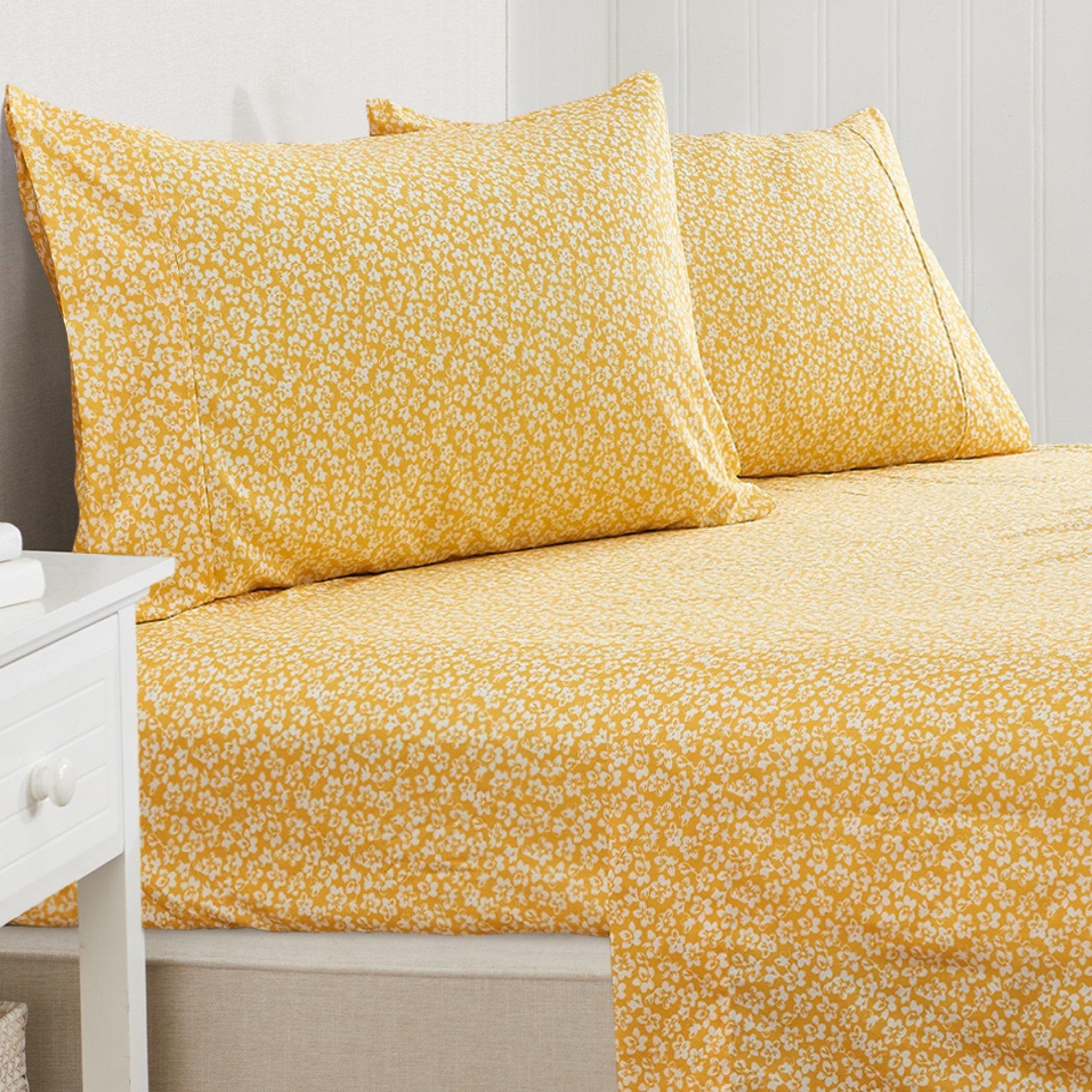 4 Piece Watercolor Floral Microfiber Sheet - Delia Collection - Image 7