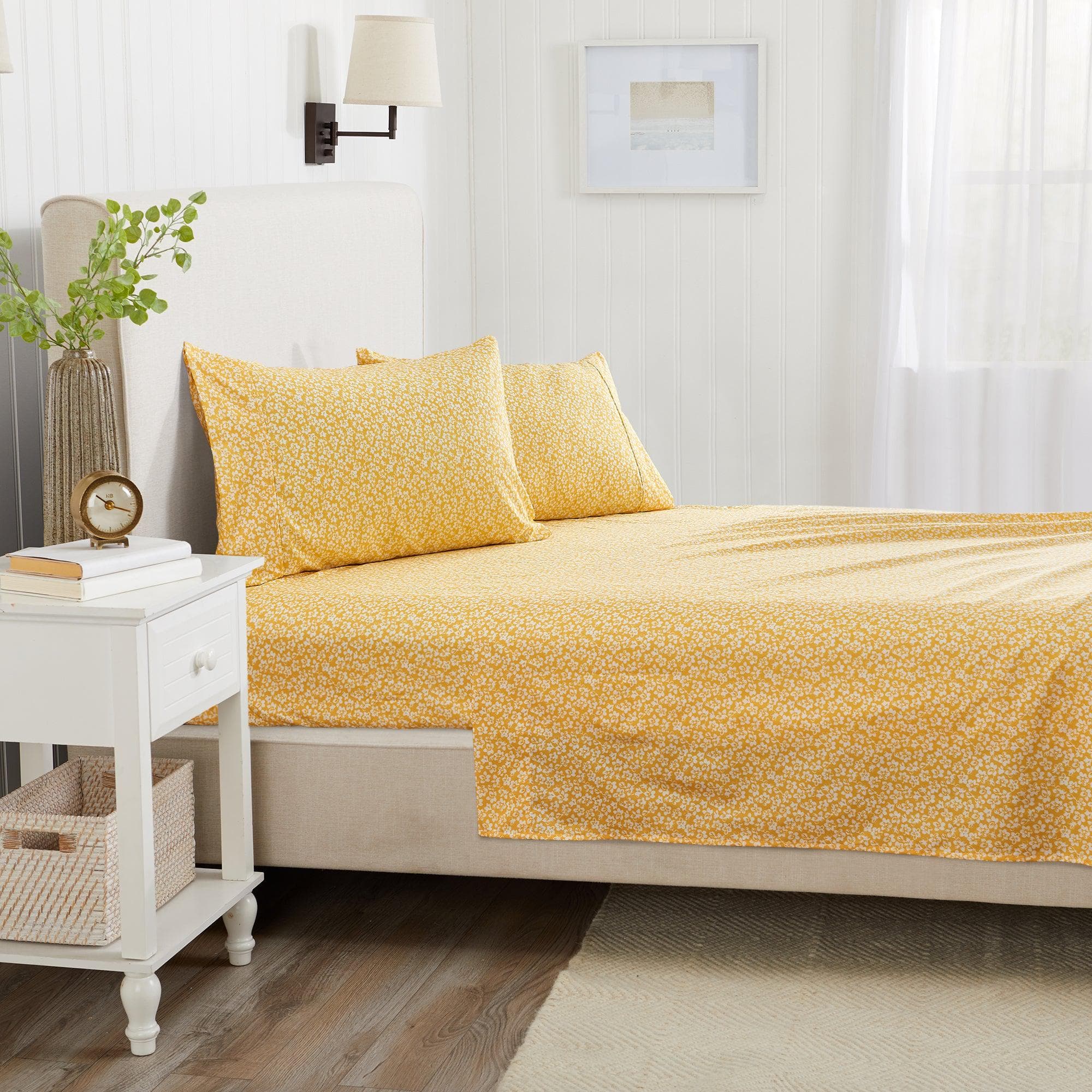 4 Piece Watercolor Floral Microfiber Sheet - Delia Collection - Image 8