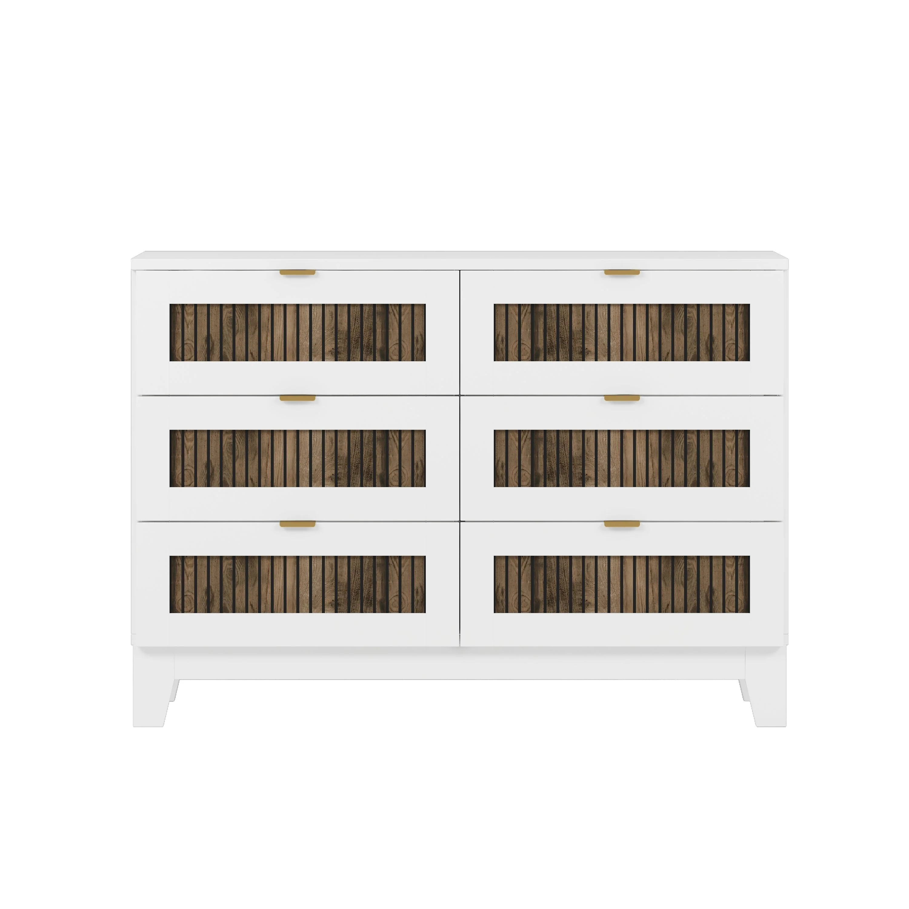 4-Pieces Bedroom Sets, Queen Size Farmhouse Platform Bed with Storage - Image 14