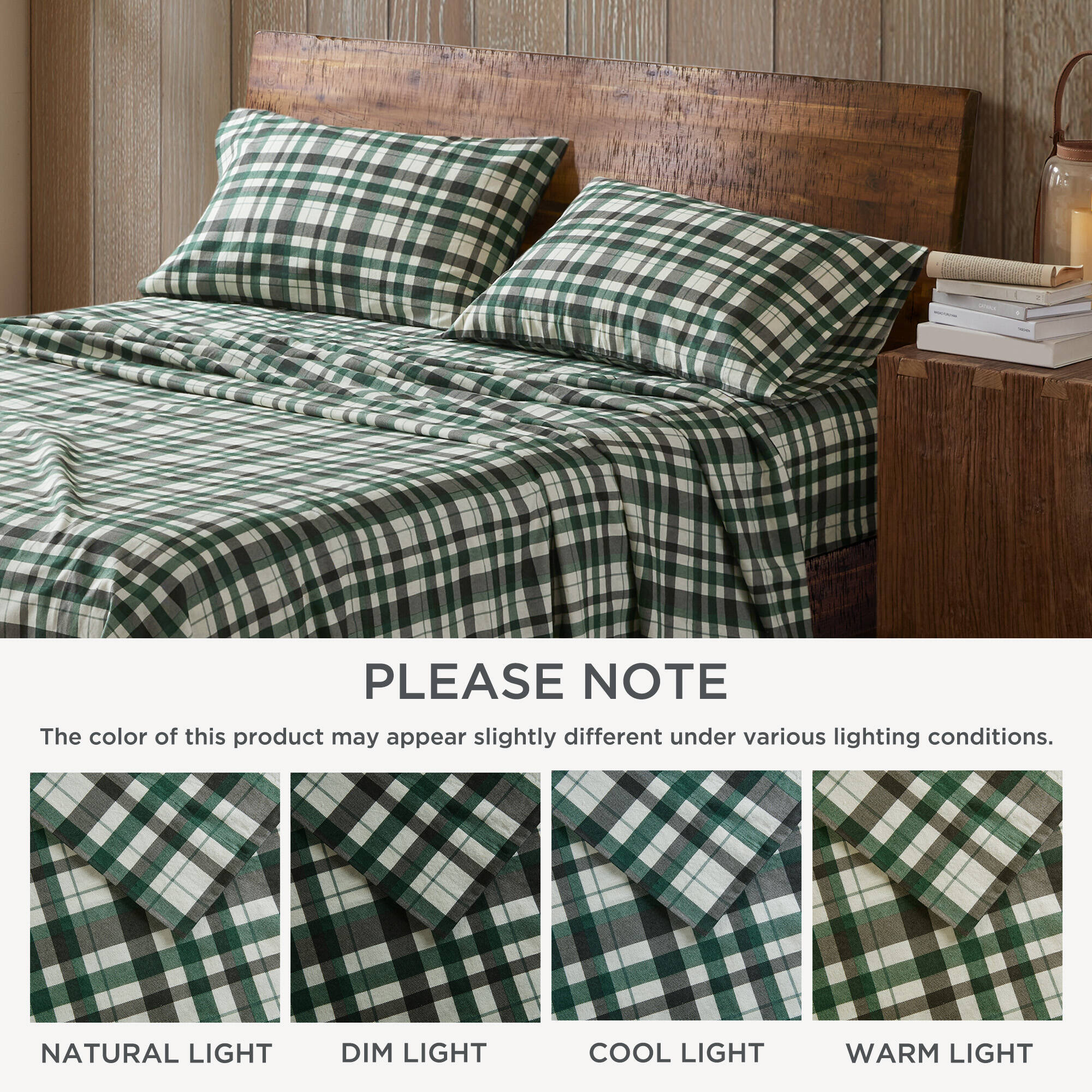 4 Pieces Queen 100% Cotton Flannel Printed Sheet Set Finton - Image 8