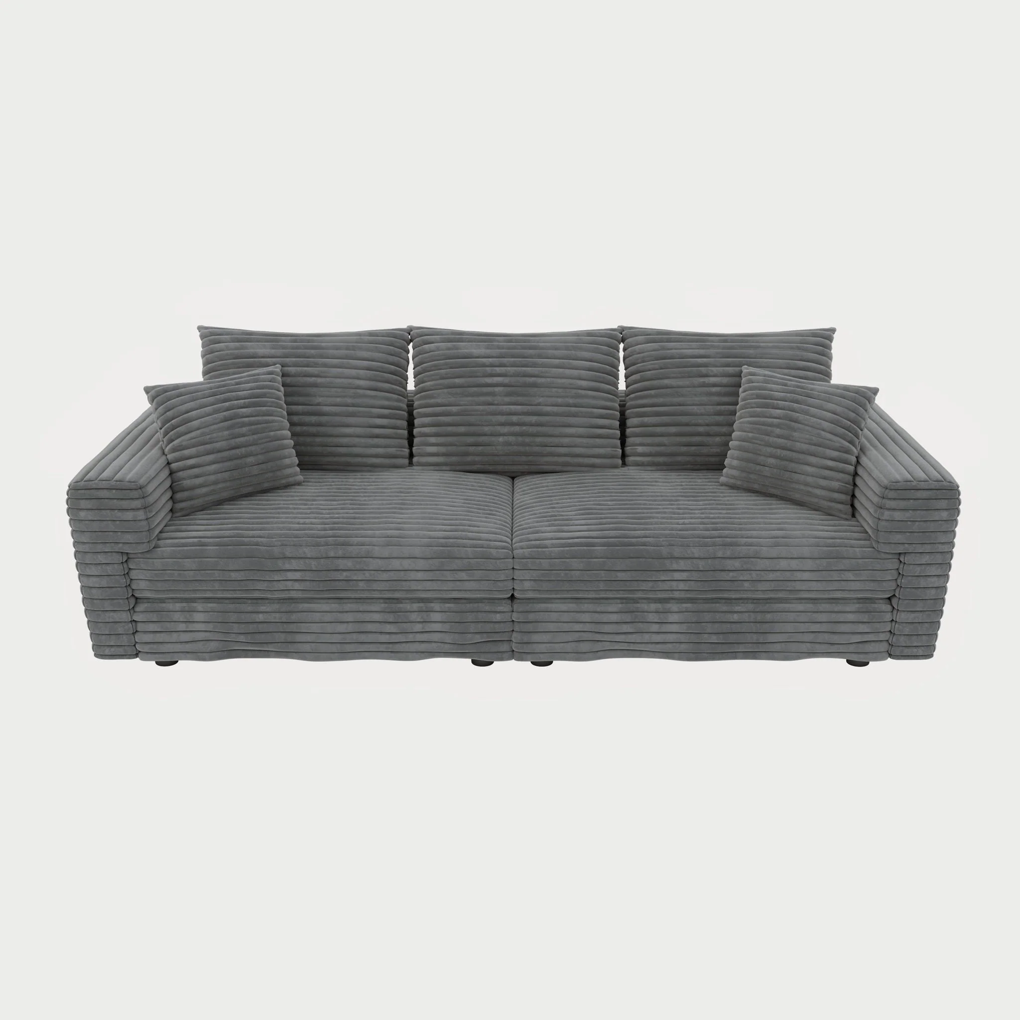 4 Seat Sofa, Modern Comfy Upholstered Sofa Cloud Couch, Deep Seat Couches With Soft Pillows - Image 3