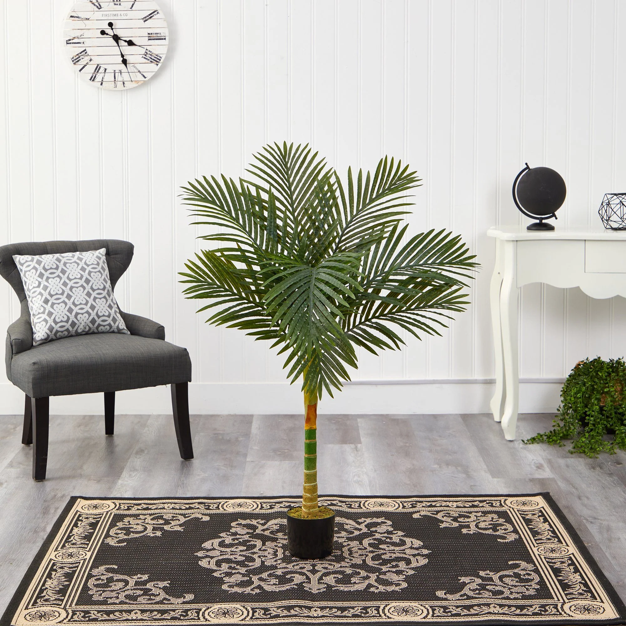4’ Single Stalk Golden Cane Artificial Palm Tree - Image 4