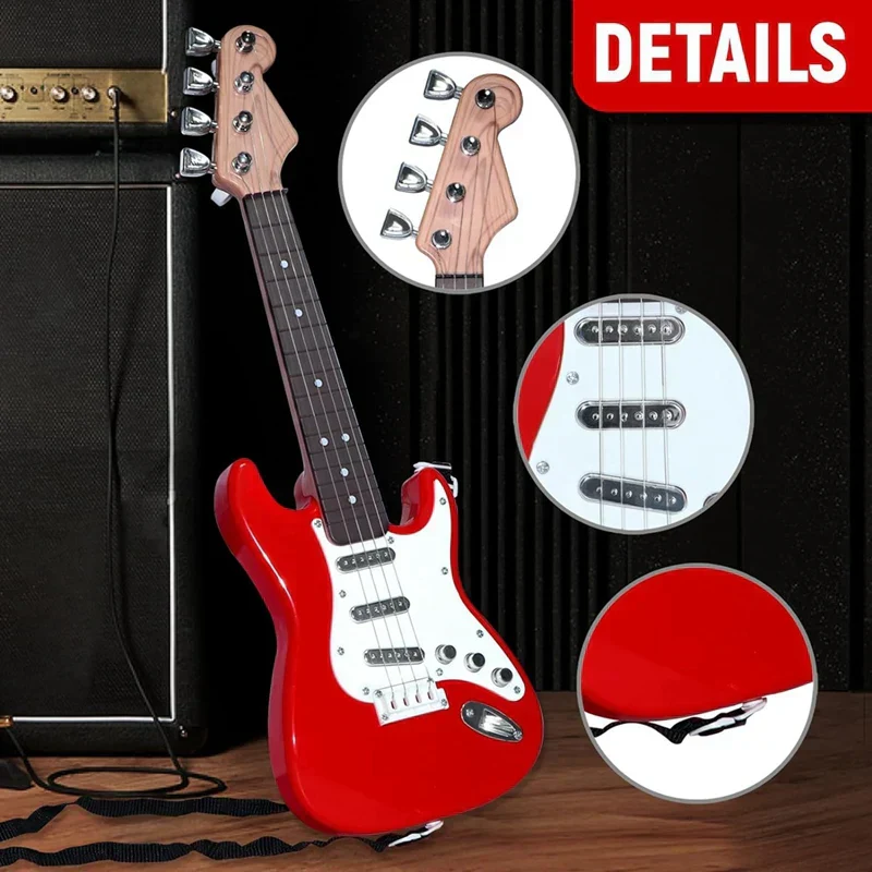 4-String Electric Guitar Toy for Kids - Portable Musical Instrument, Perfect Gift for Young Musicians - Image 2