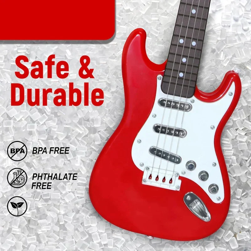 4-String Electric Guitar Toy for Kids - Portable Musical Instrument, Perfect Gift for Young Musicians - Image 4