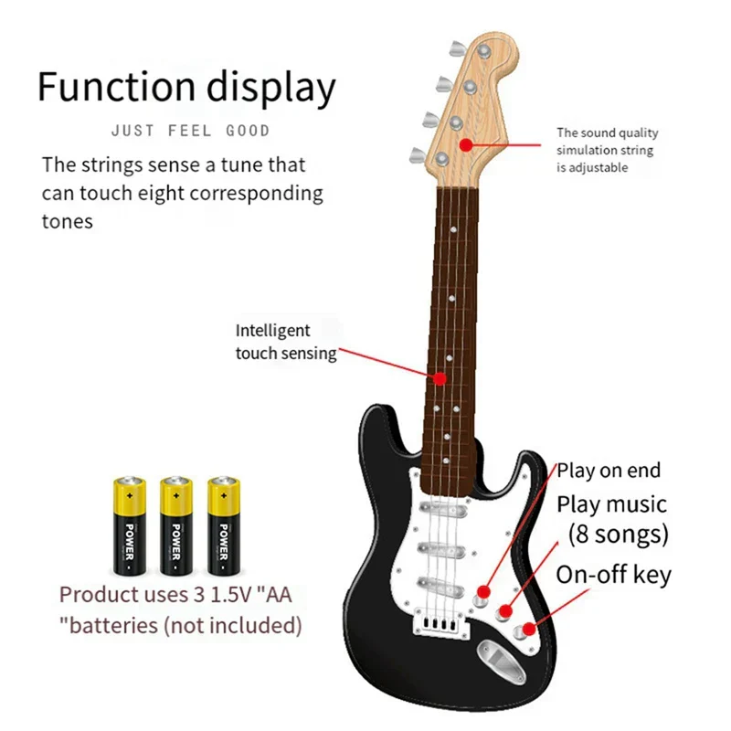 4-String Electric Guitar Toy for Kids - Portable Musical Instrument, Perfect Gift for Young Musicians - Image 5
