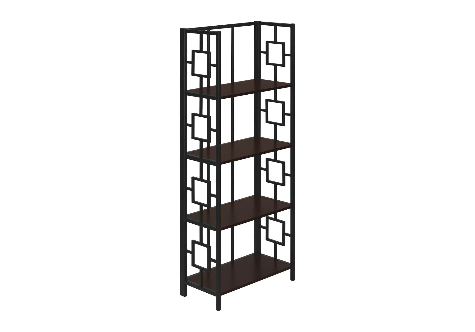 4-Tier Bookshelf, Bookcase, Etagere in Espresso Finish - Image 4