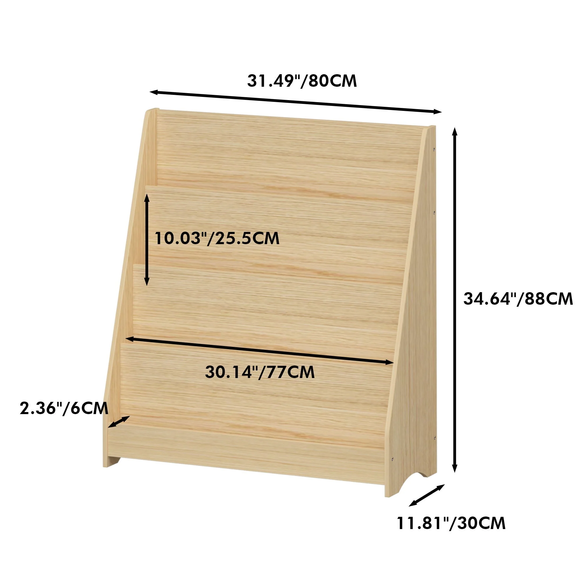 4 Tier Bookshelf, Toddler Book Display Shelves - Image 5