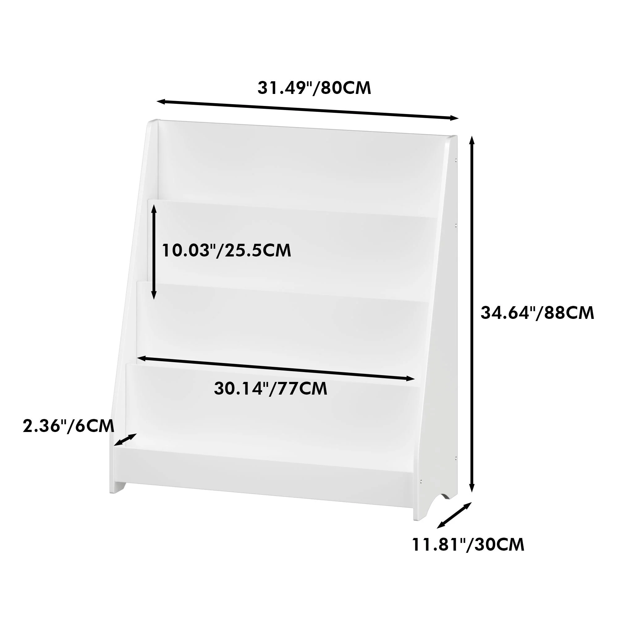 4 Tier Bookshelf, Toddler Book Display Shelves - Image 7