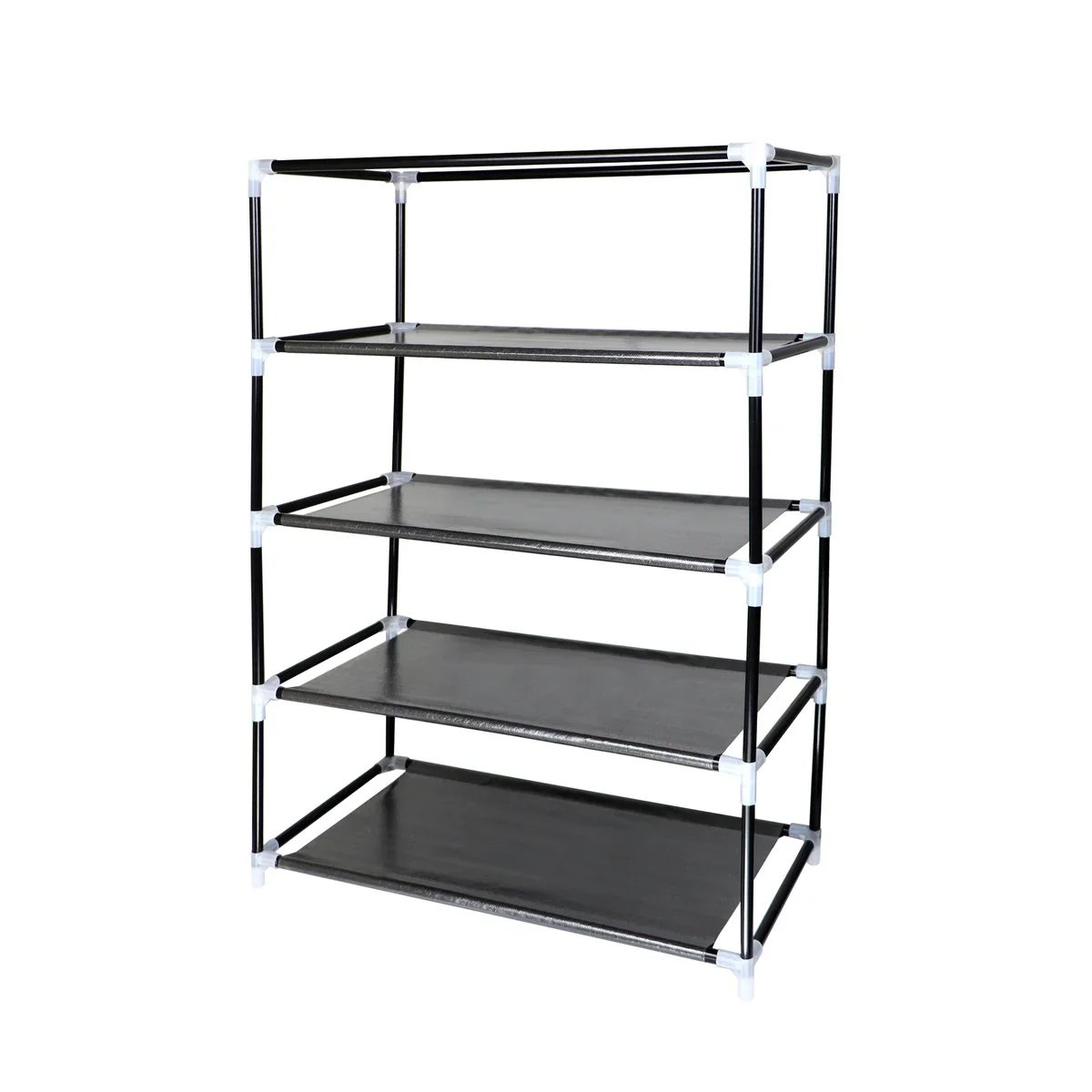 4 Tier Shoe Rack with Side Pocket Holds 24 Shoes - Image 3