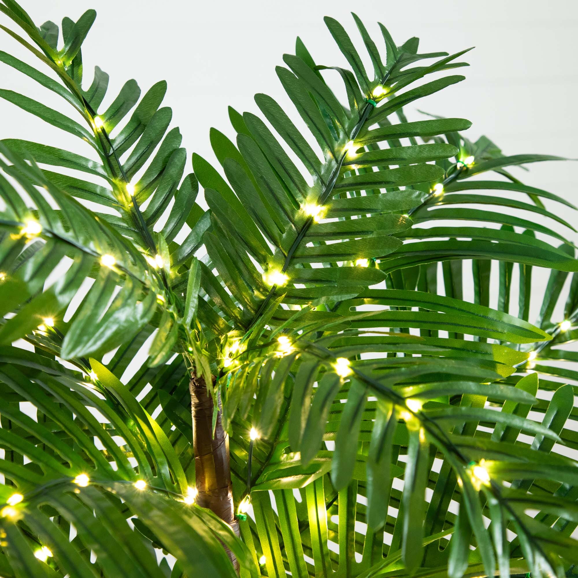 4’ UV Resistant Lighted Artificial Palm Tree with 127 Warm White LED Lights (Indoor/Outdoor) - Image 2