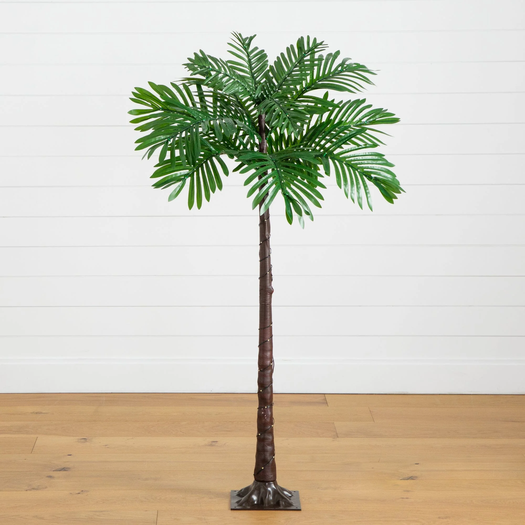 4’ UV Resistant Lighted Artificial Palm Tree with 127 Warm White LED Lights (Indoor/Outdoor) - Image 4