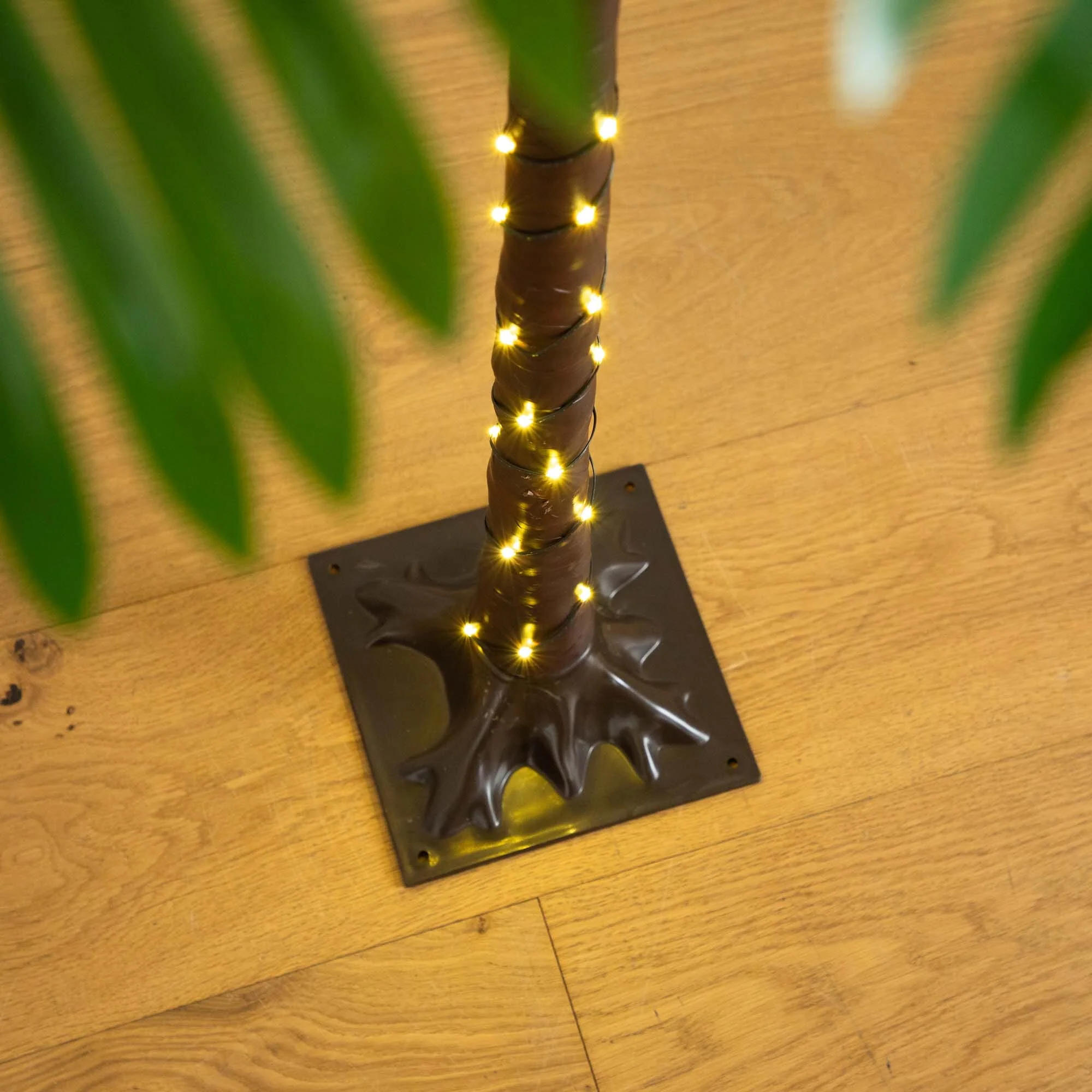 4’ UV Resistant Lighted Artificial Palm Tree with 127 Warm White LED Lights (Indoor/Outdoor) - Image 6