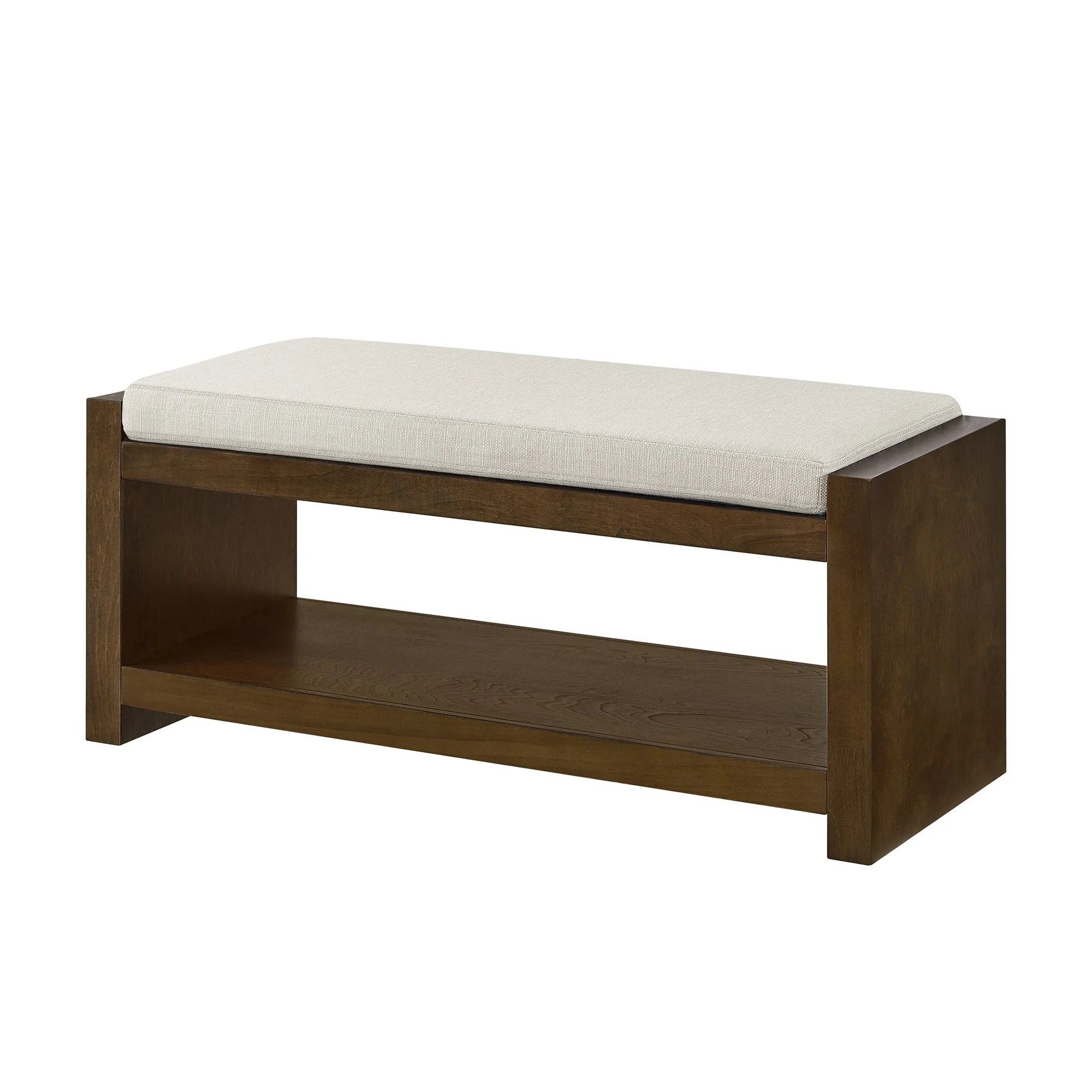 40" Accent Bench with Lower Shelf Shoe Rack - Image 3