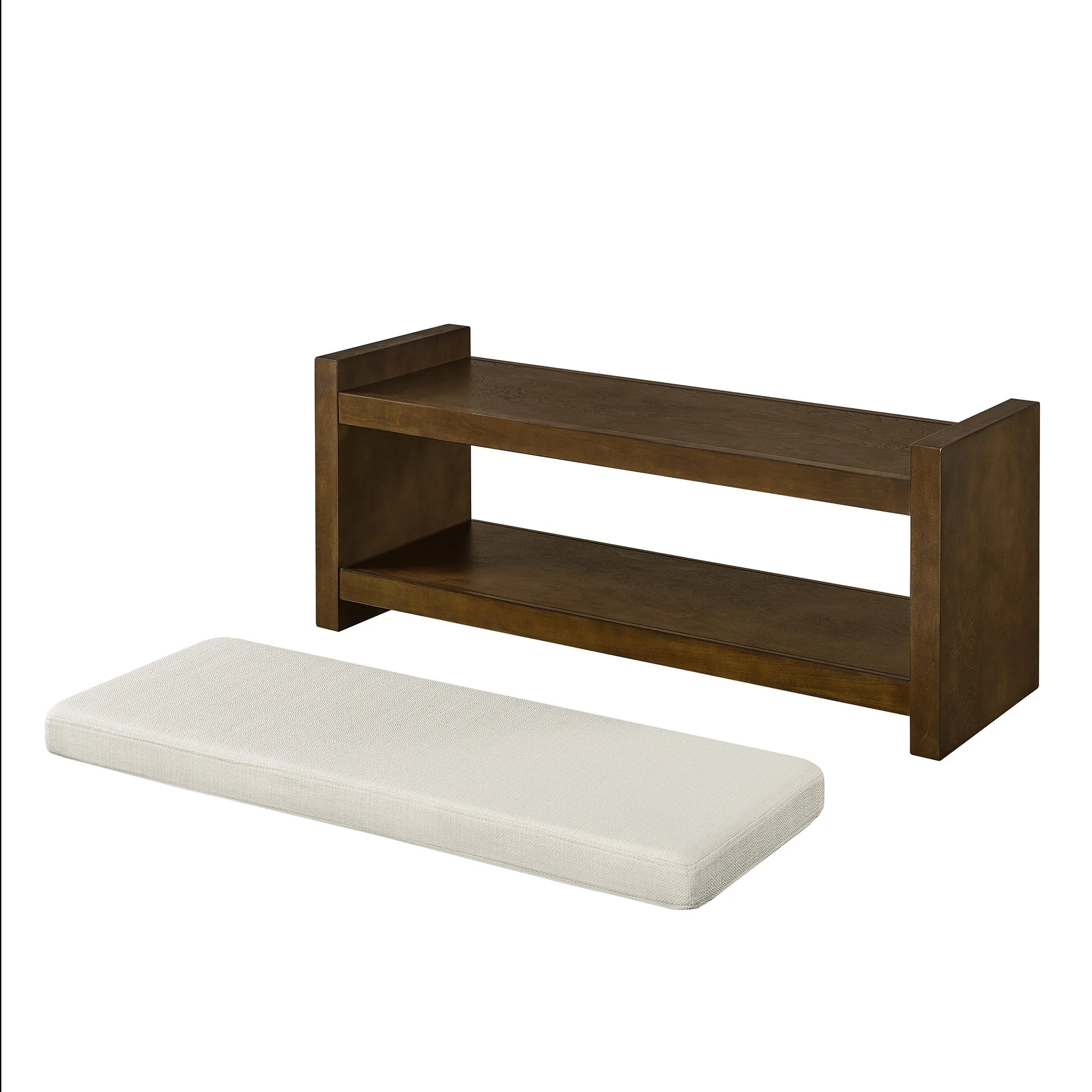 40" Accent Bench with Lower Shelf Shoe Rack - Image 5