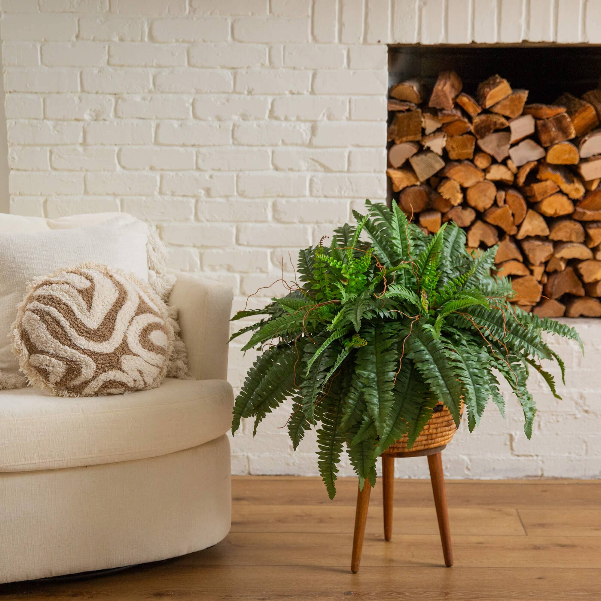 40” Artificial Boston Fern (Set of 2) - Image 3