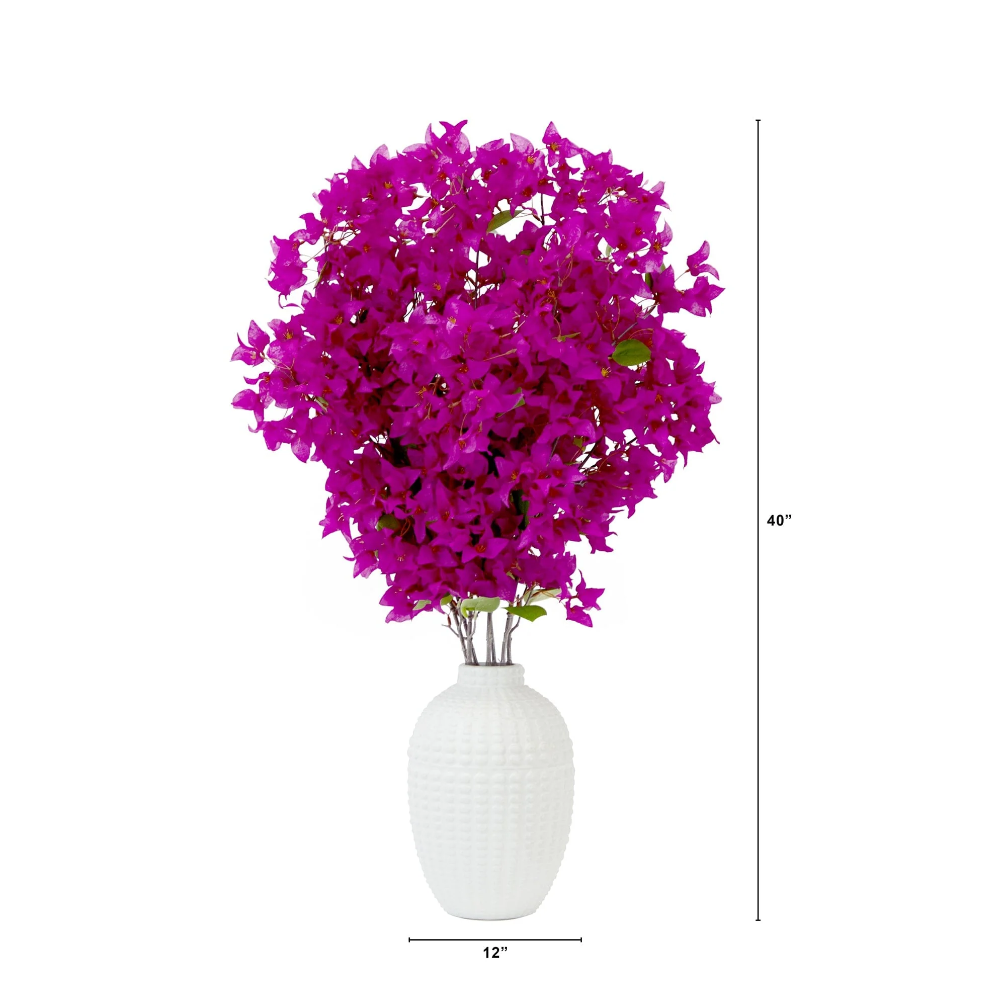 40” Artificial Purple Bougainvillea Arrangement with Vase - Image 3