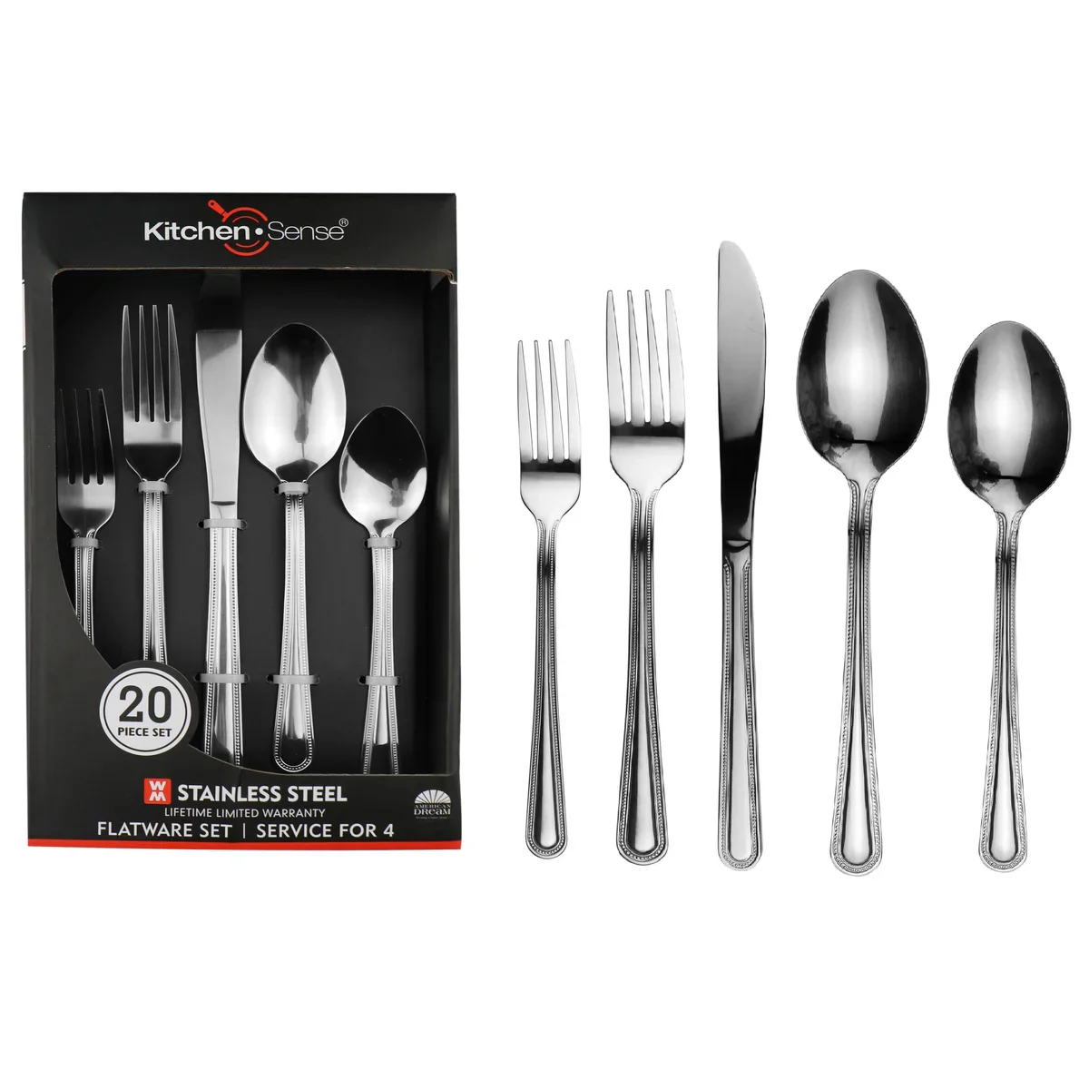 40 Piece Stainless Steel Silverware Set for 8 - Image 13