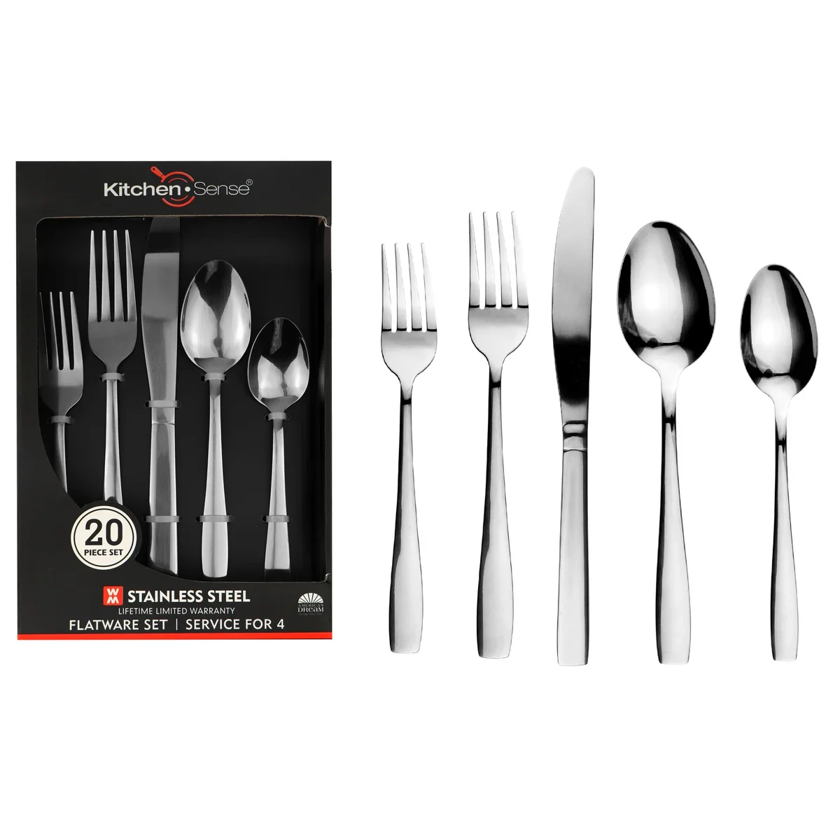 40 Piece Stainless Steel Silverware Set for 8 - Image 19