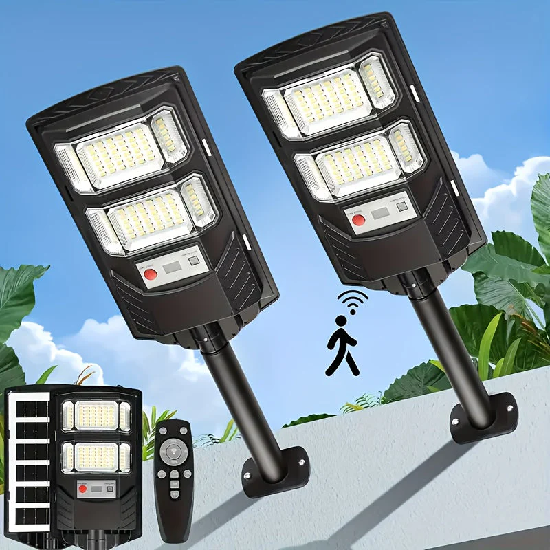 400 LED Solar Floodlights (2-Pack) Waterproof with Motion Sensor - Image 6