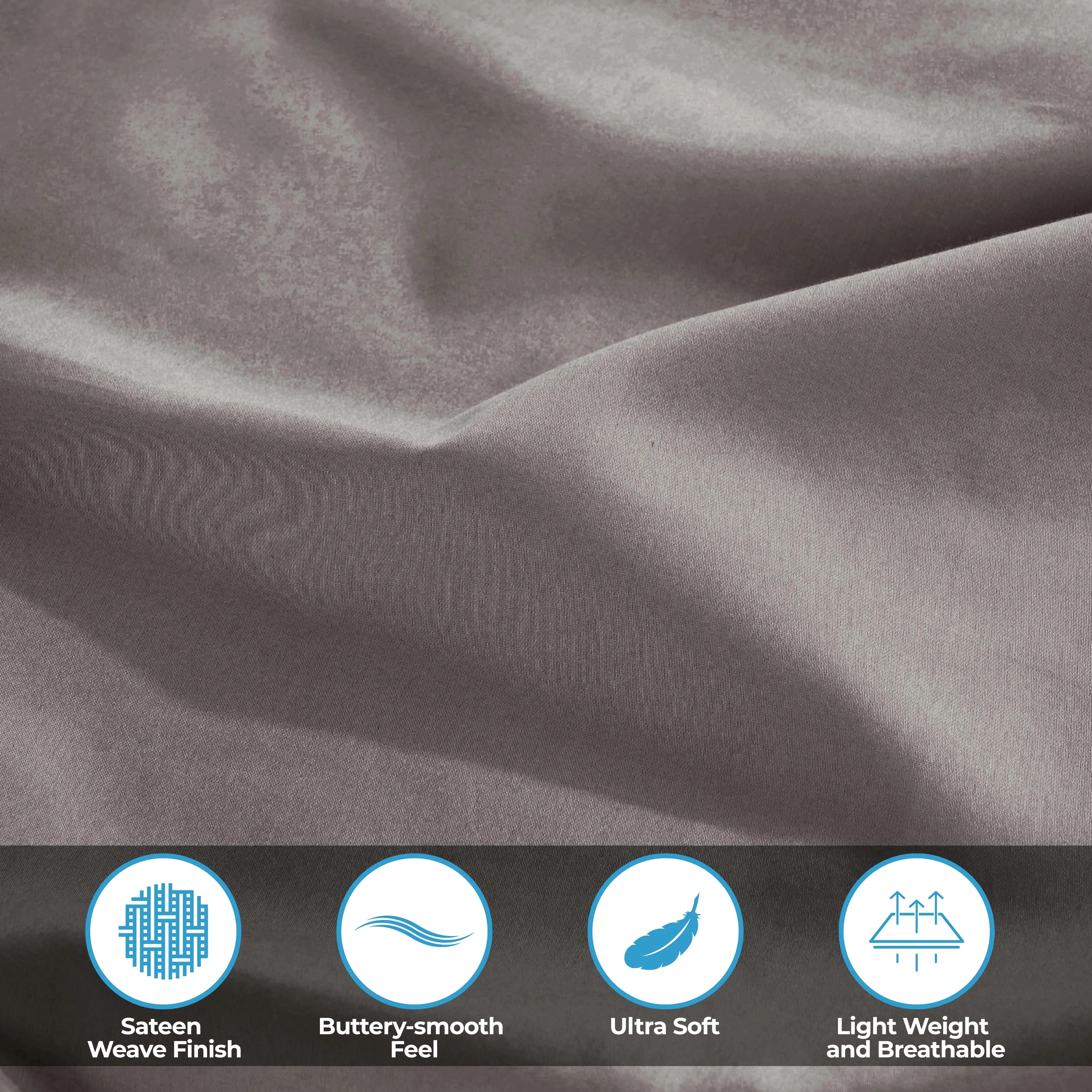 400 Thread Count Egyptian Cotton Sateen Bed Sheet Set - Image 17